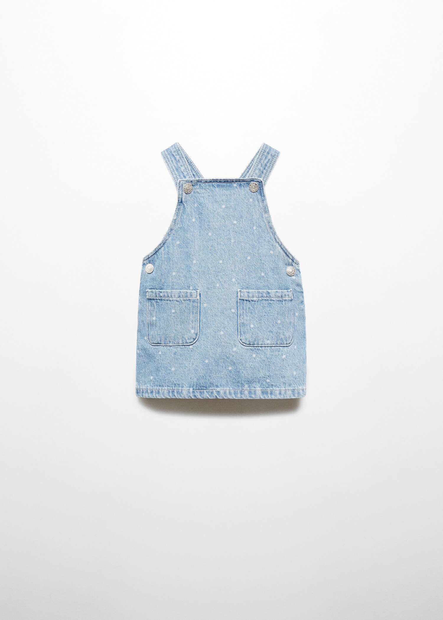 Polka-dot denim pinafore - Article without model