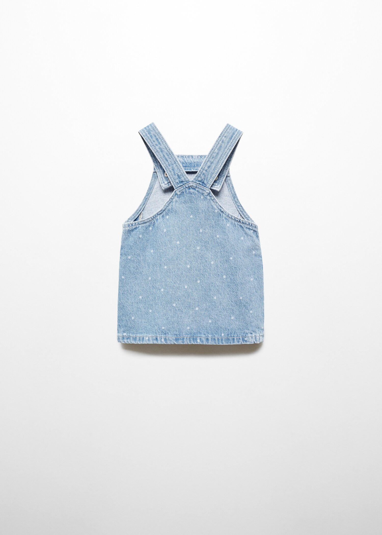 Polka-dot denim pinafore - Reverse of the article
