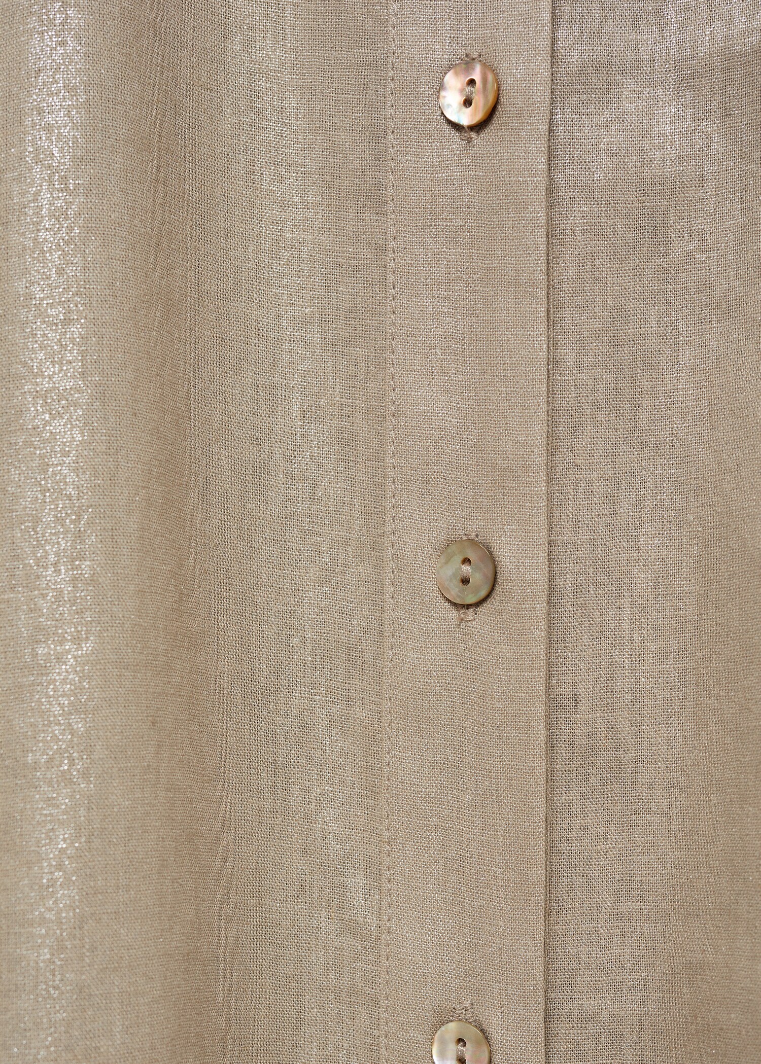 Short sleeve linen-blend shirt - Details of the article 0