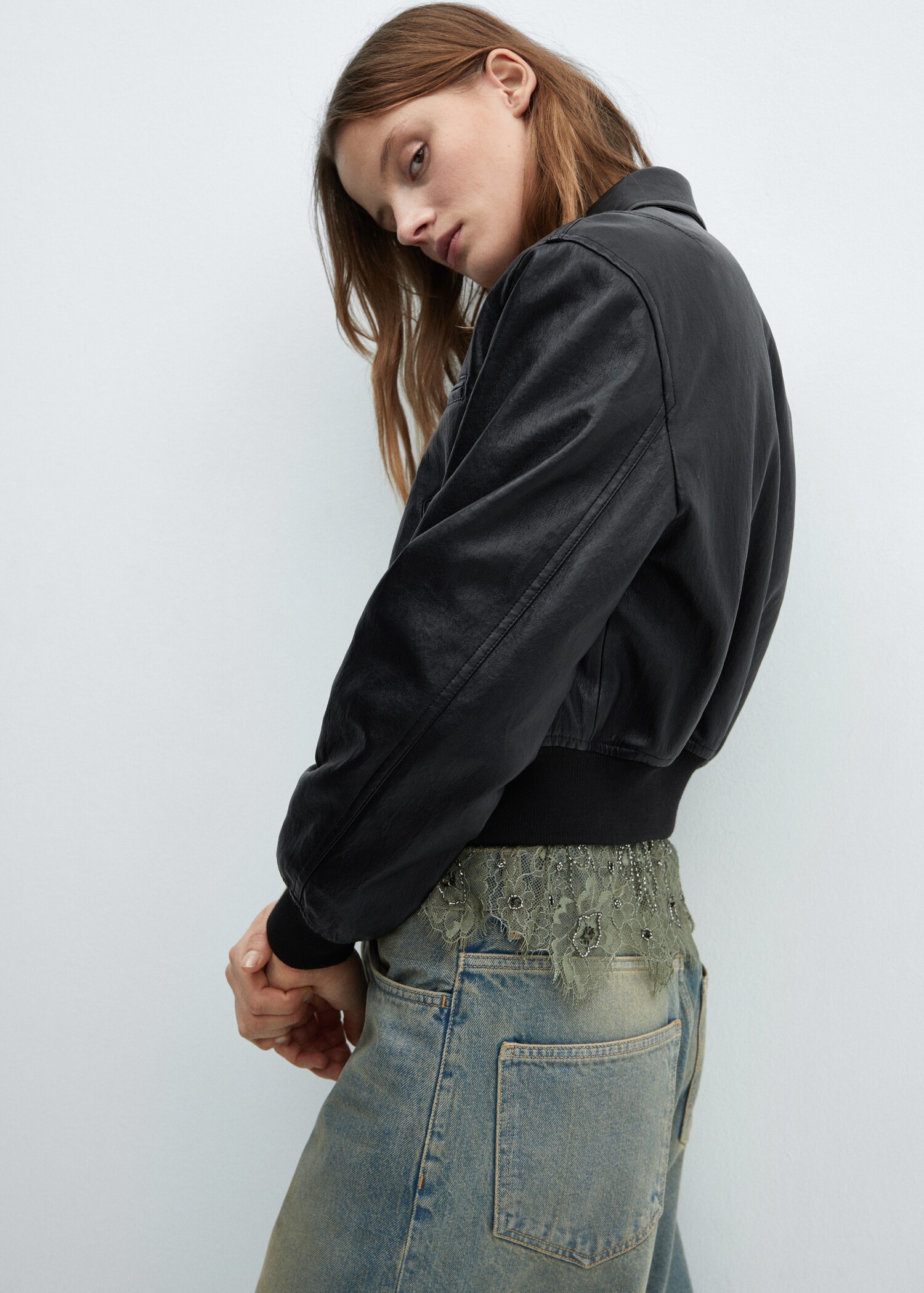 Vintage leather-effect jacket - Details of the article 2