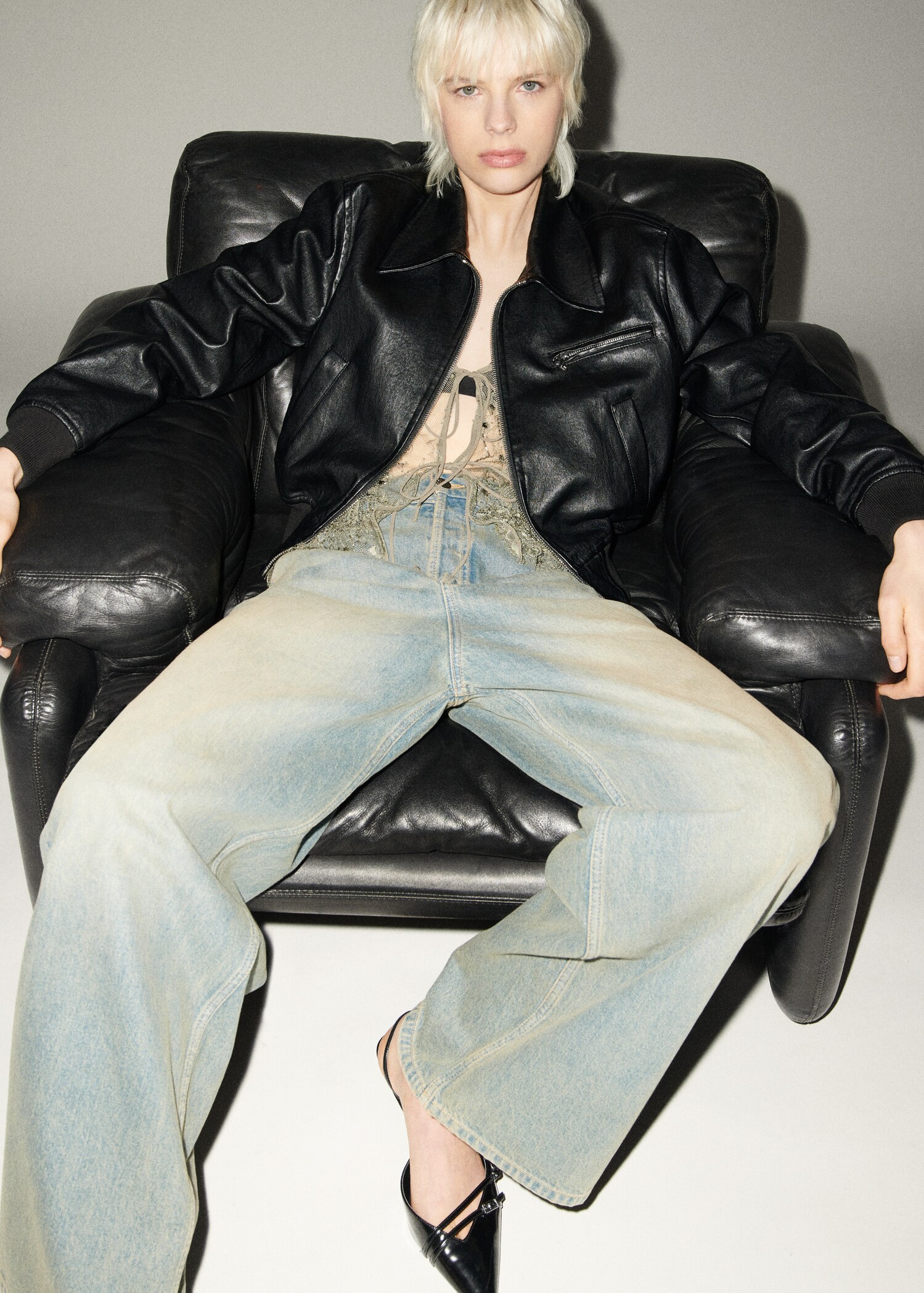Vintage leather-effect jacket - Details of the article 6