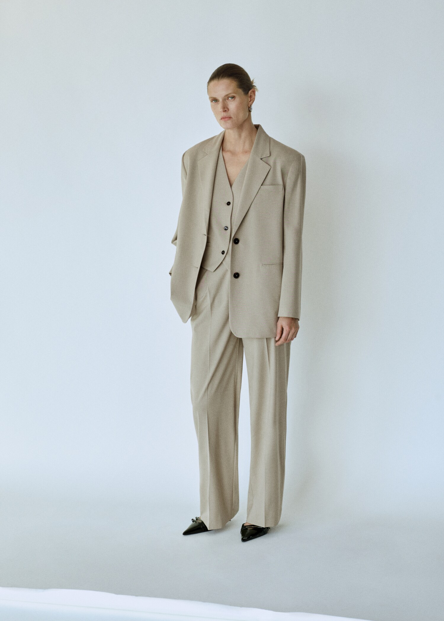 Wideleg suit trousers - Details of the article 7