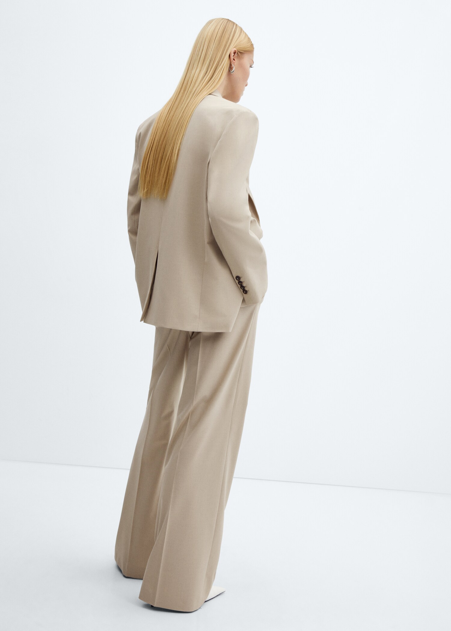 Wideleg suit trousers - Reverse of the article