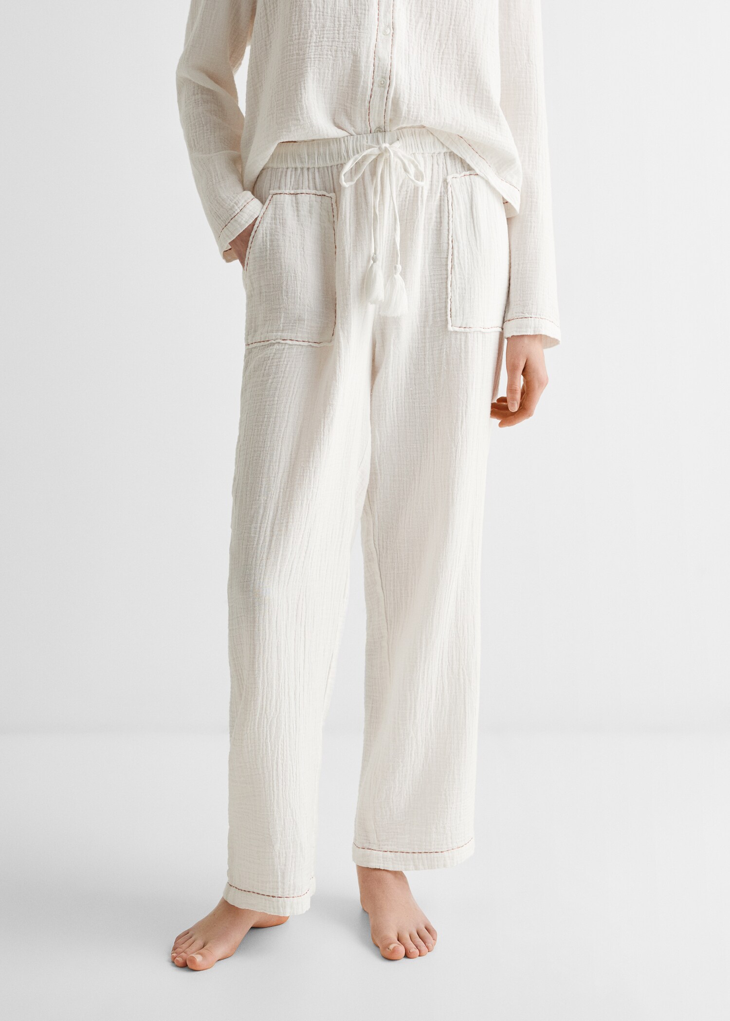 Langer Baumwoll-Pyjama - Detail des Artikels 6