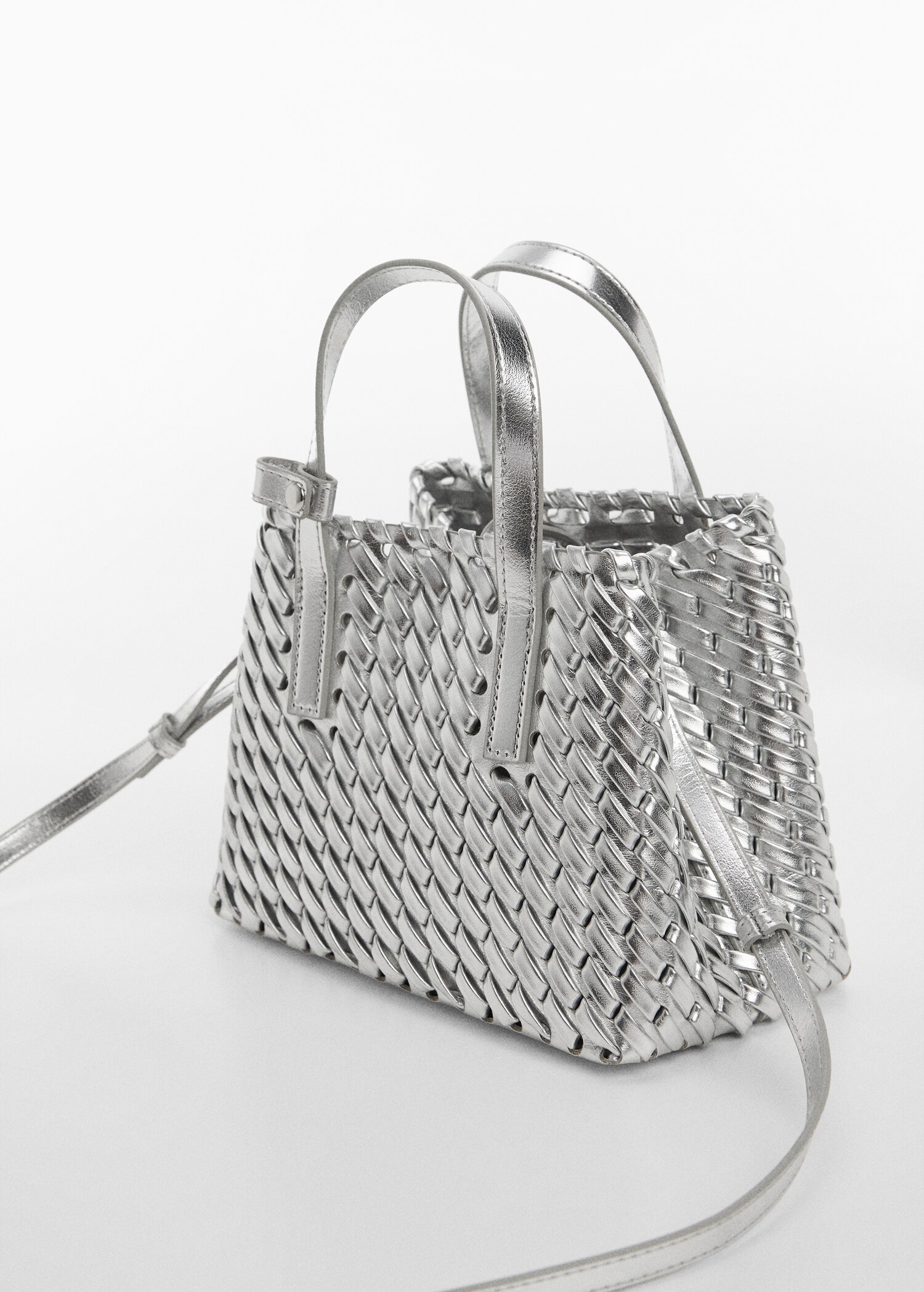 Geflochtene Tasche mit doppeltem Henkel - Detail des Artikels 2