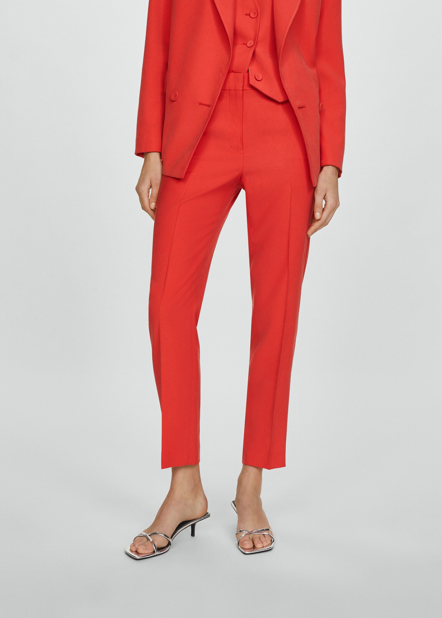 Straight suit trousers - Medium plane