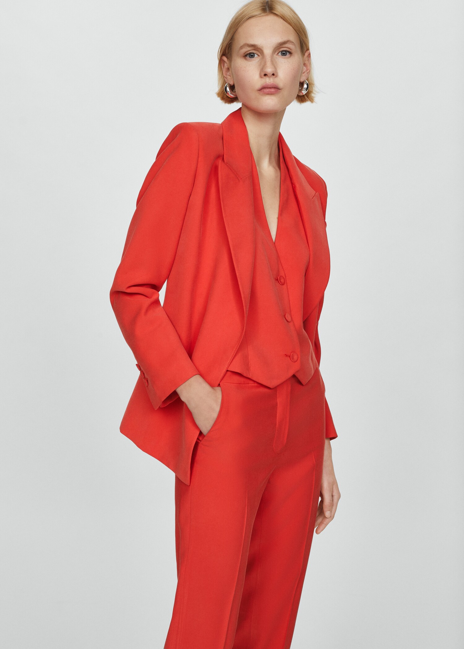 Straight suit trousers - Details of the article 2