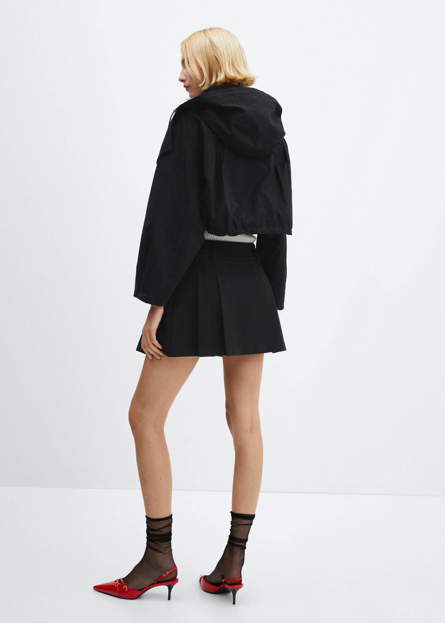 Parka crop capuche - Verso de l’article