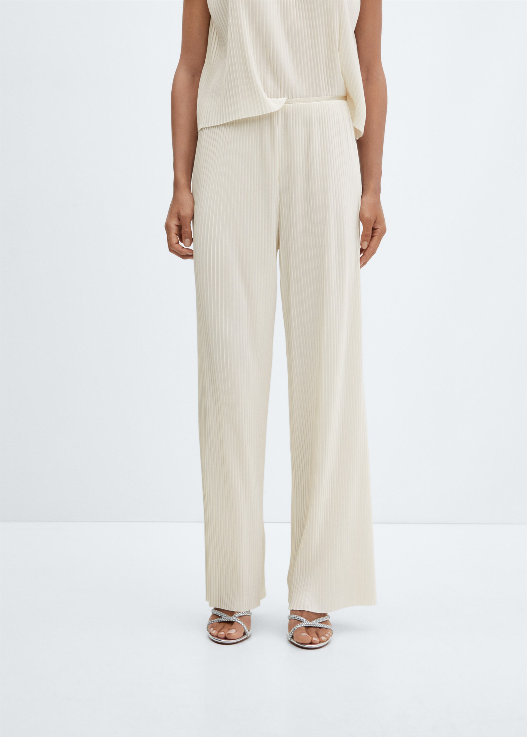 Pleated wide-leg trousers - Medium plane