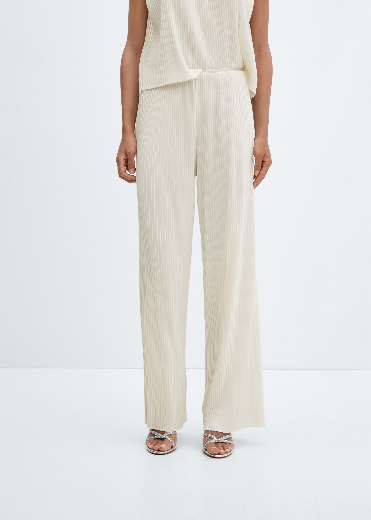 Pleated wideleg trousers - Medium plane