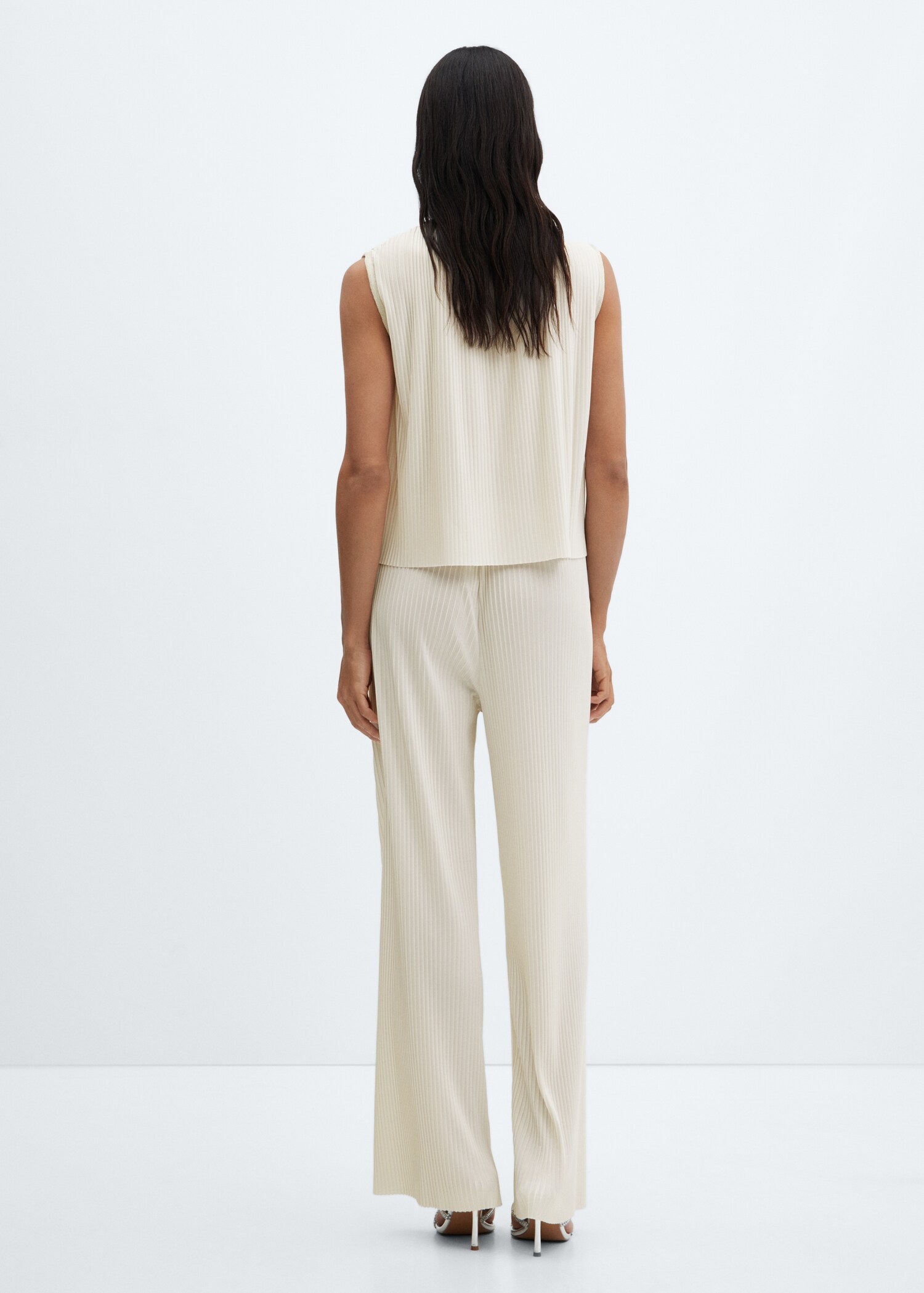 Pleated wideleg trousers - Reverse of the article