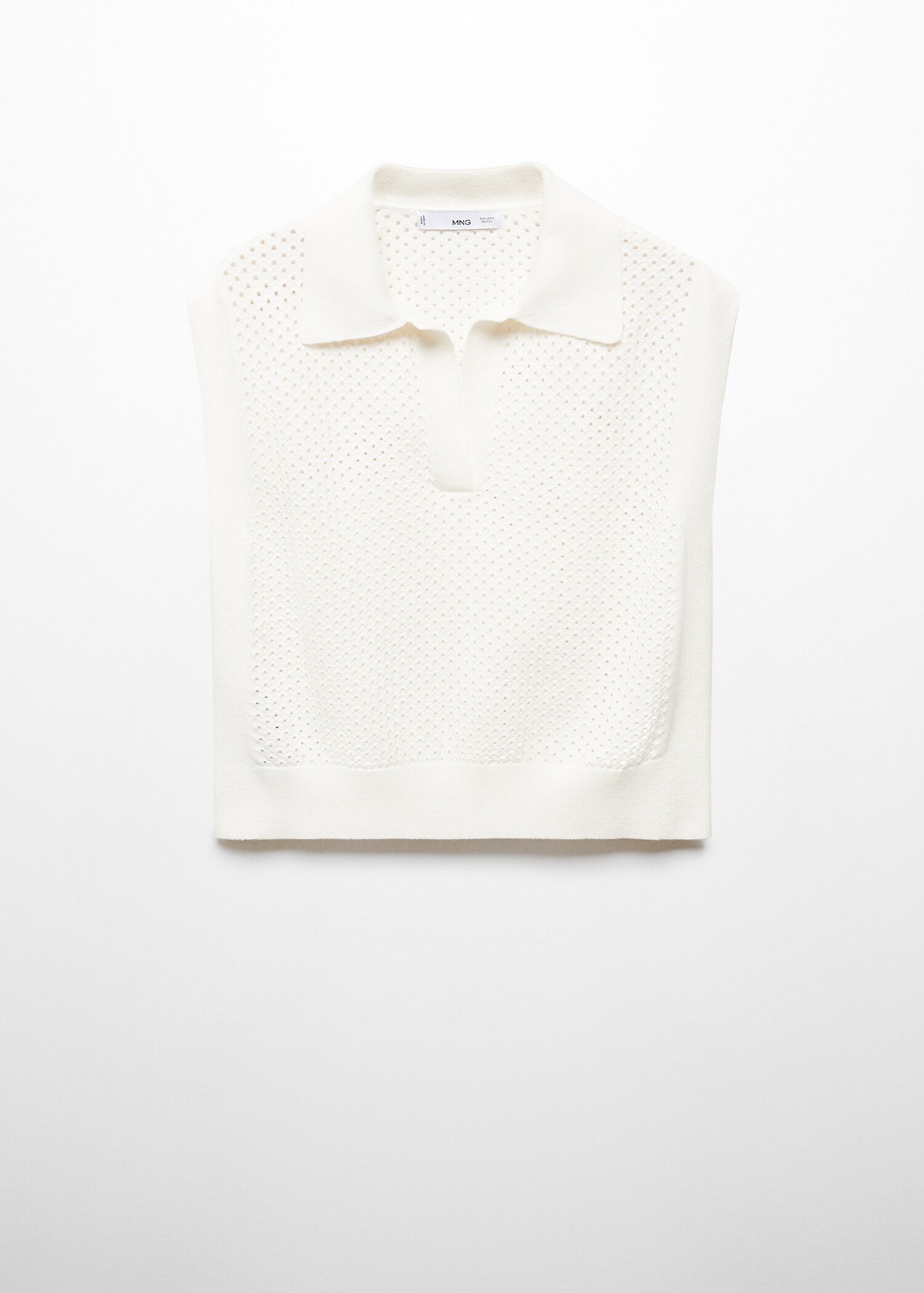 Openwork polo-neck top - Article without model