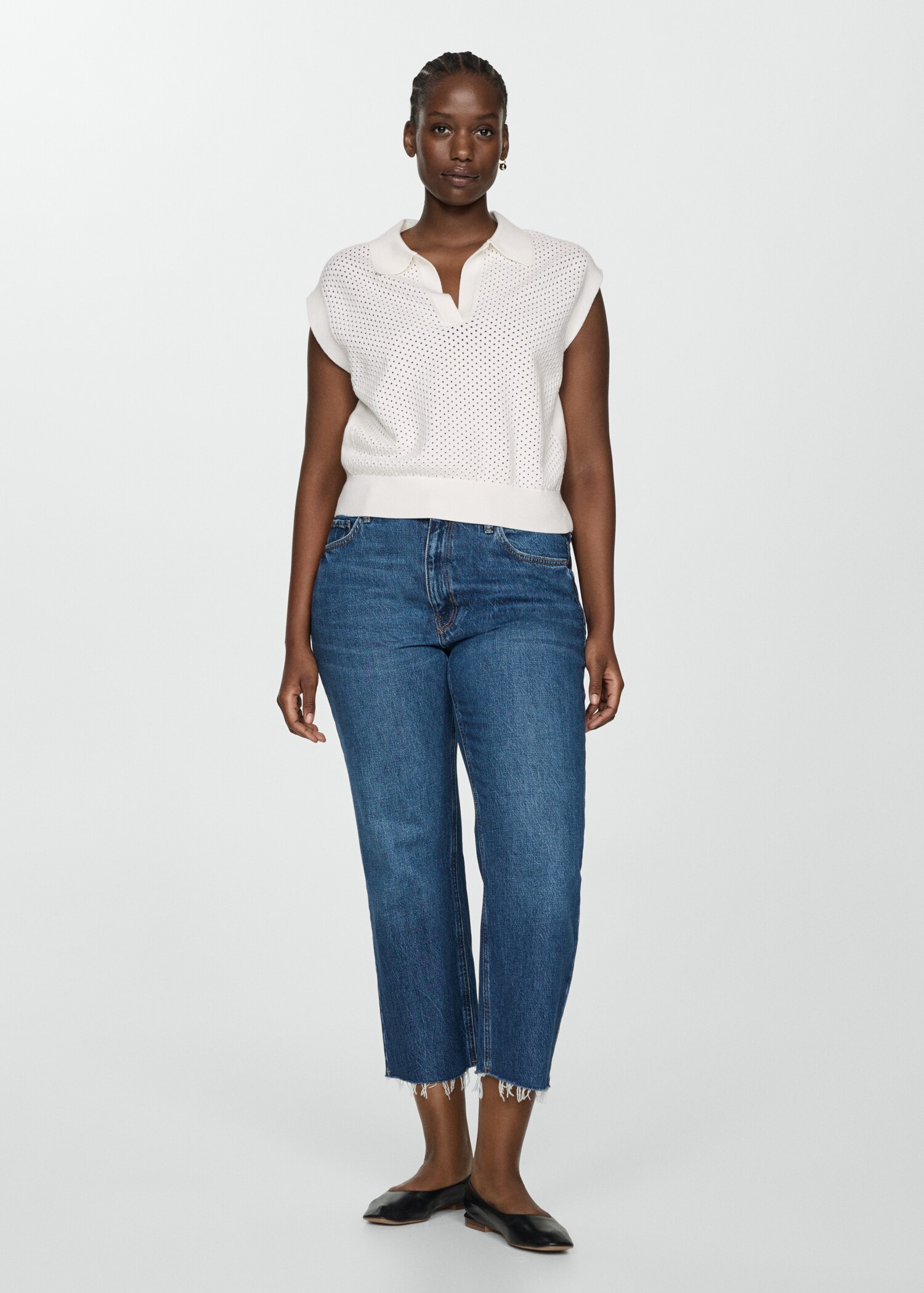 Openwork polo-neck top - Details of the article 3