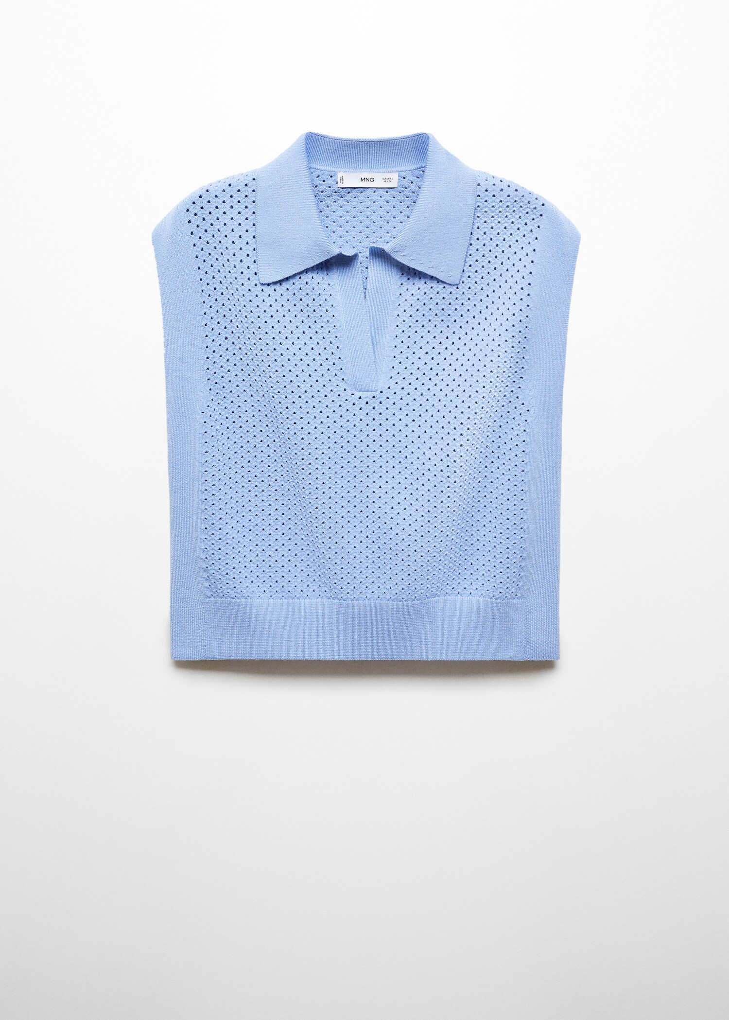 Openwork polo-neck top - Article without model
