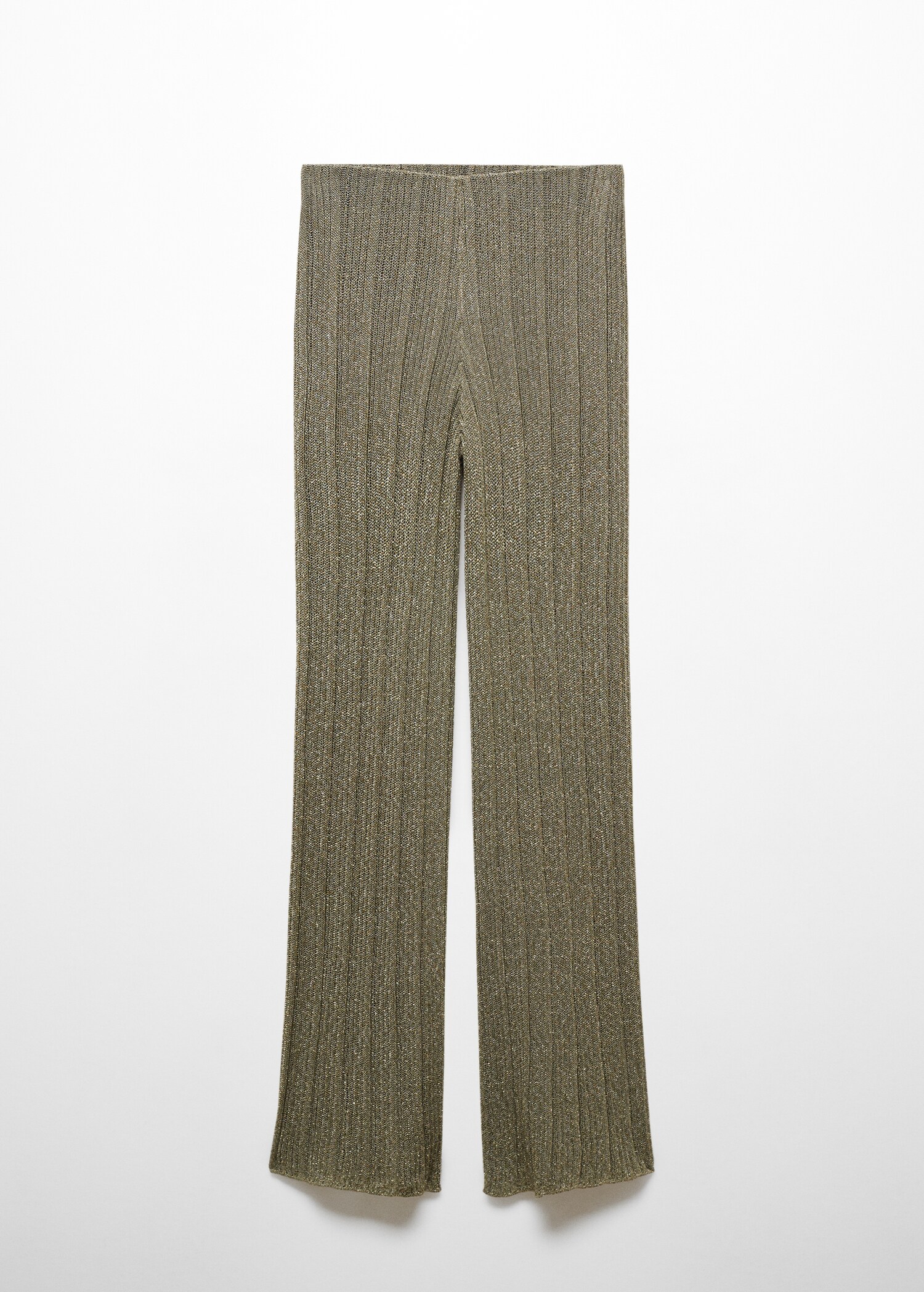 Straight-fit knitted lurex trousers - Article without model