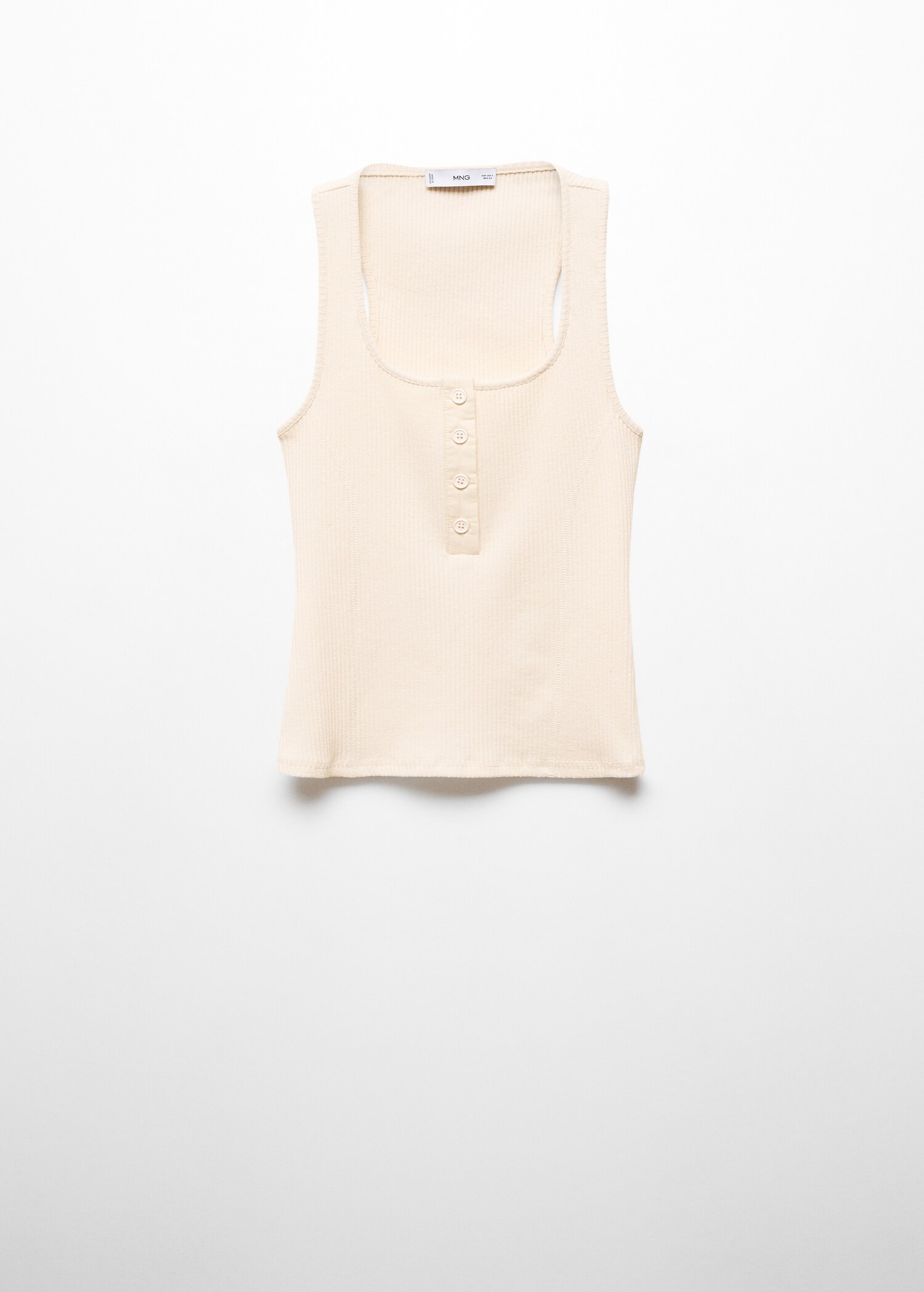 Buttoned ribbed top - Article without model