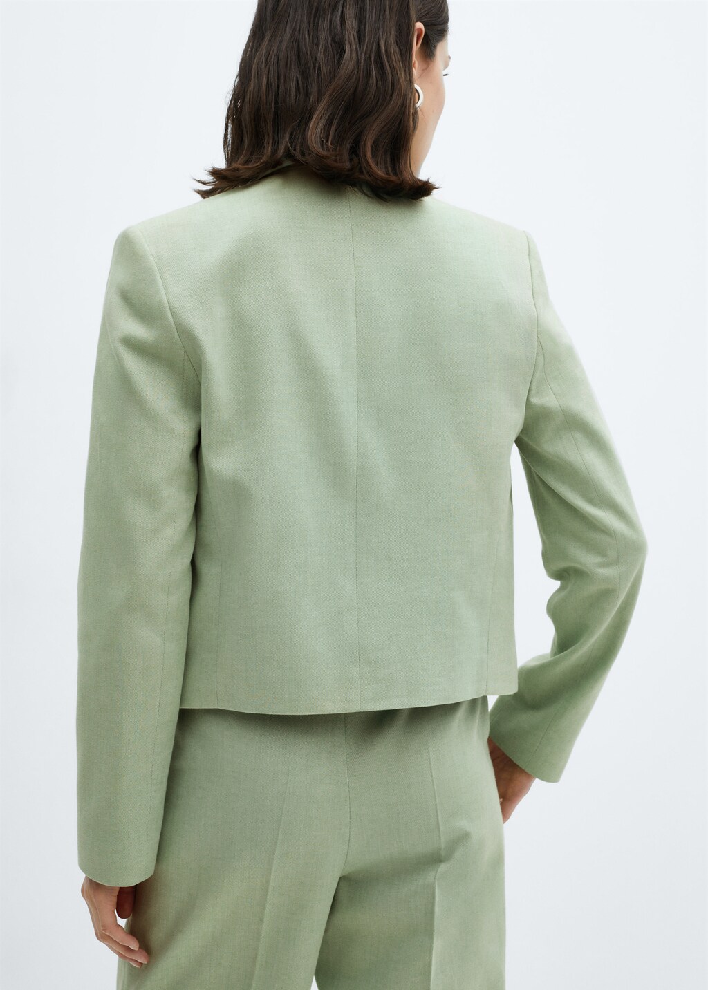 Cropped blazer with buttons - Women | MANGO OUTLET USA