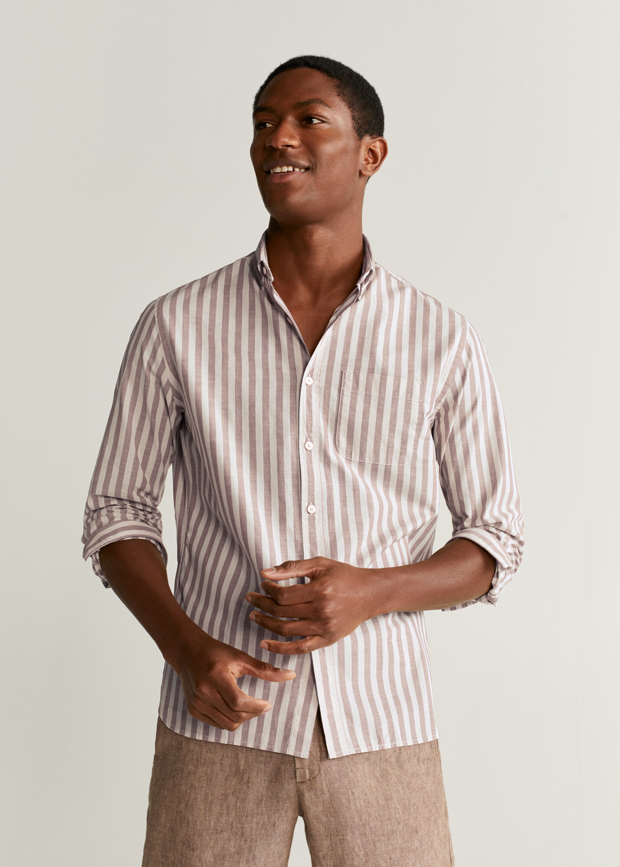Camisa regular fit algodón rayas - Detalle del artículo 2