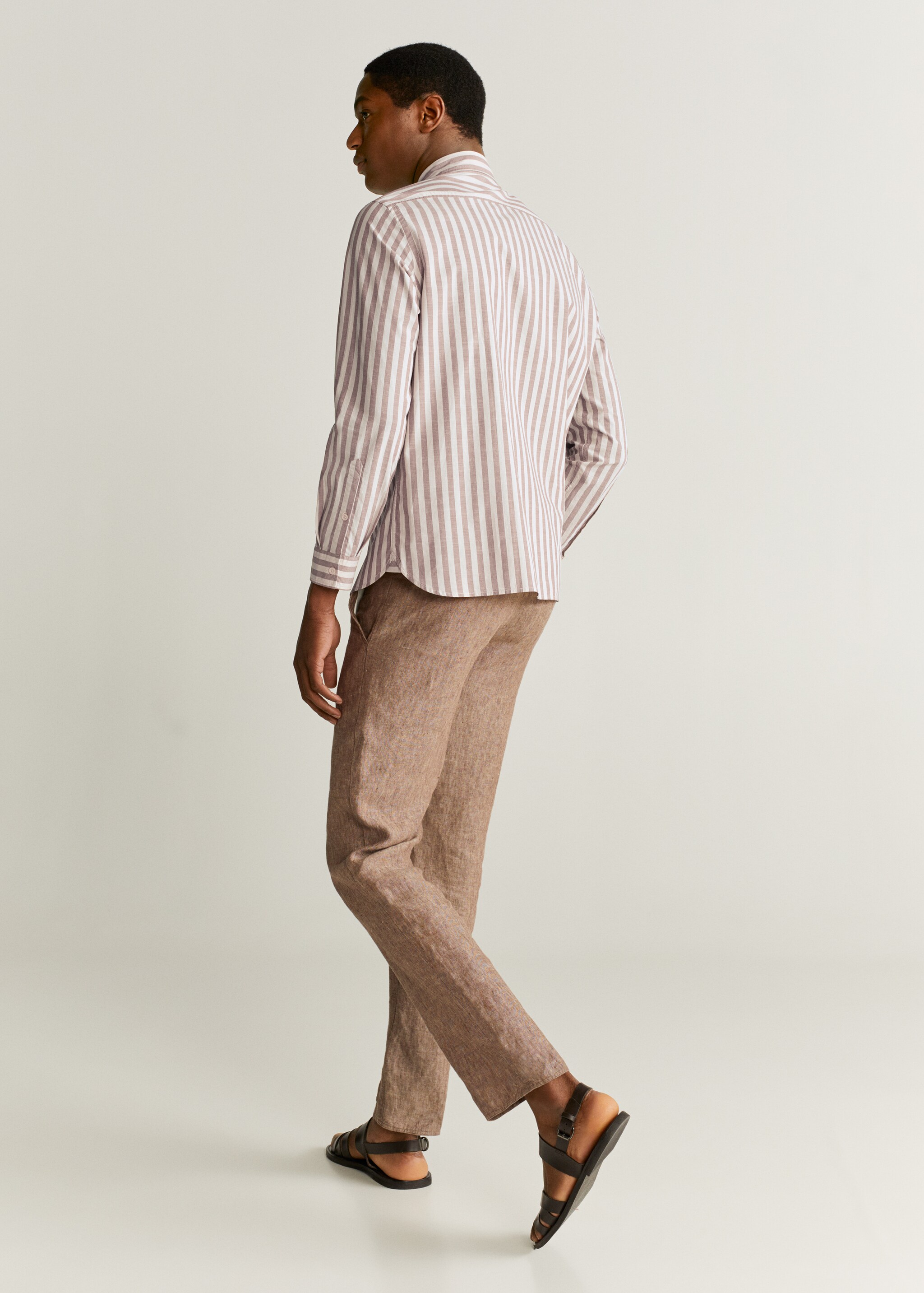 Camisa regular fit algodón rayas - Reverso del artículo