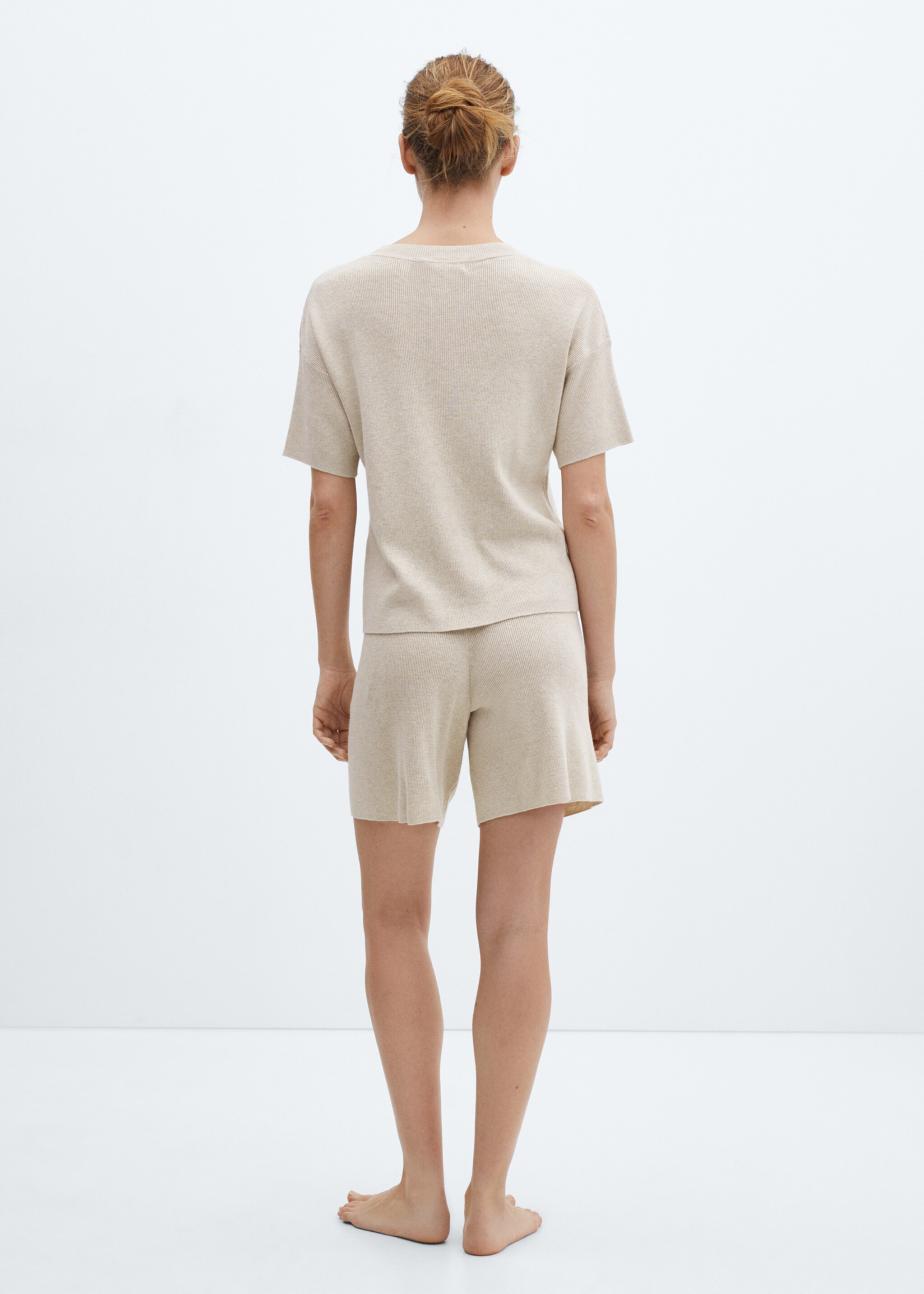 Knitted pyjama shorts - Reverse of the article
