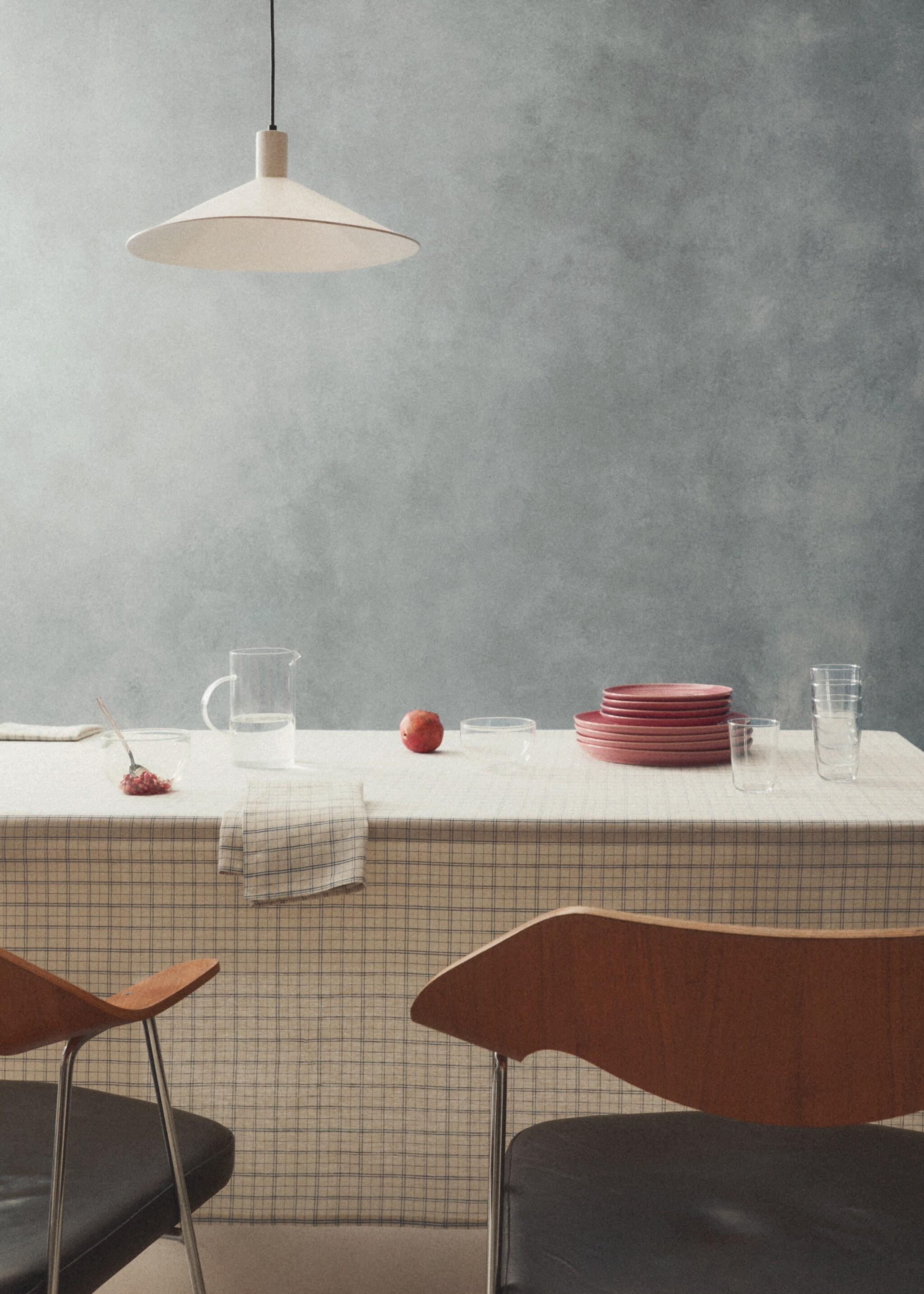 Cotton linen tablecloth with check print - Details of the article 6