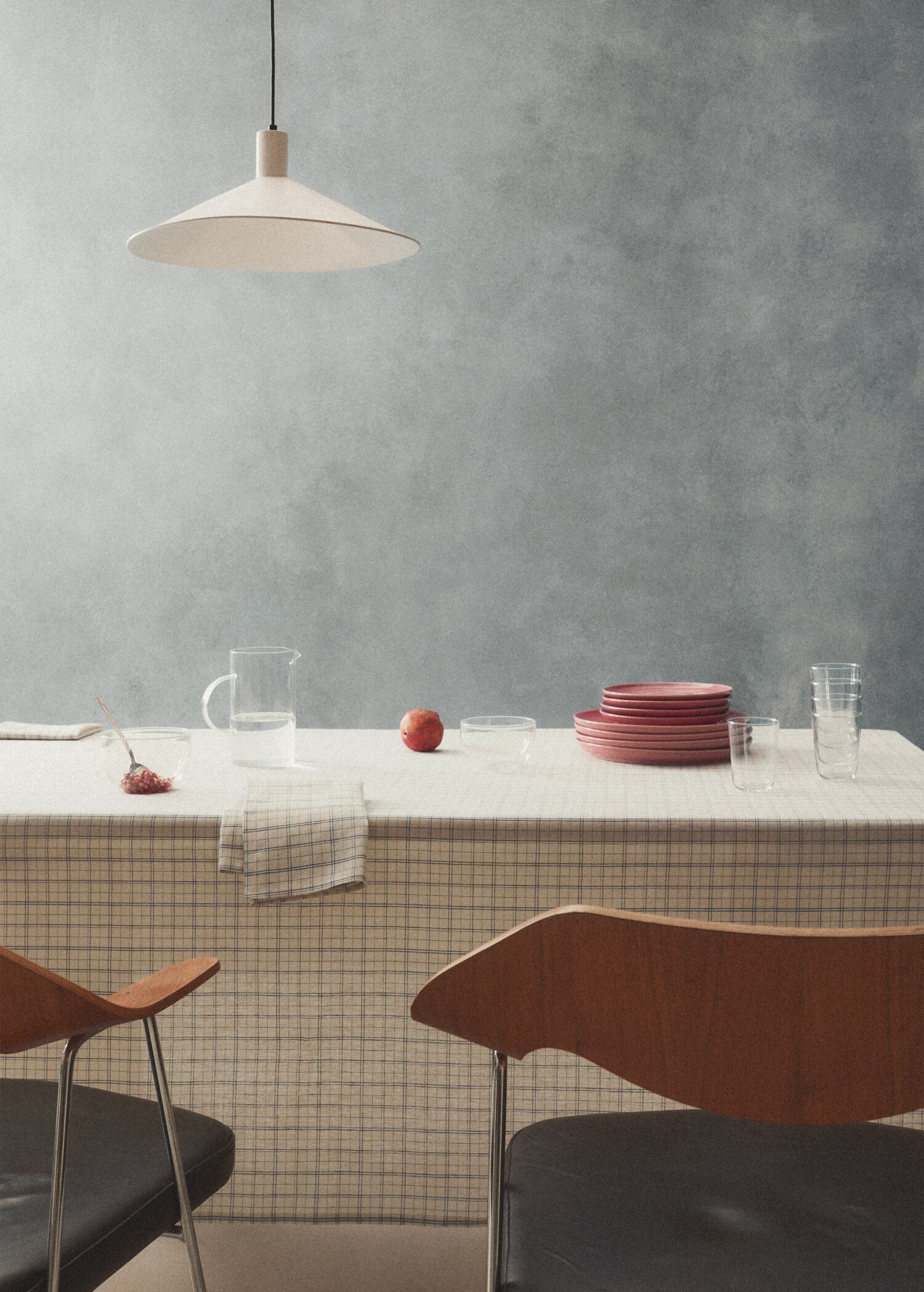 Cotton linen tablecloth with check print - Details of the article 6