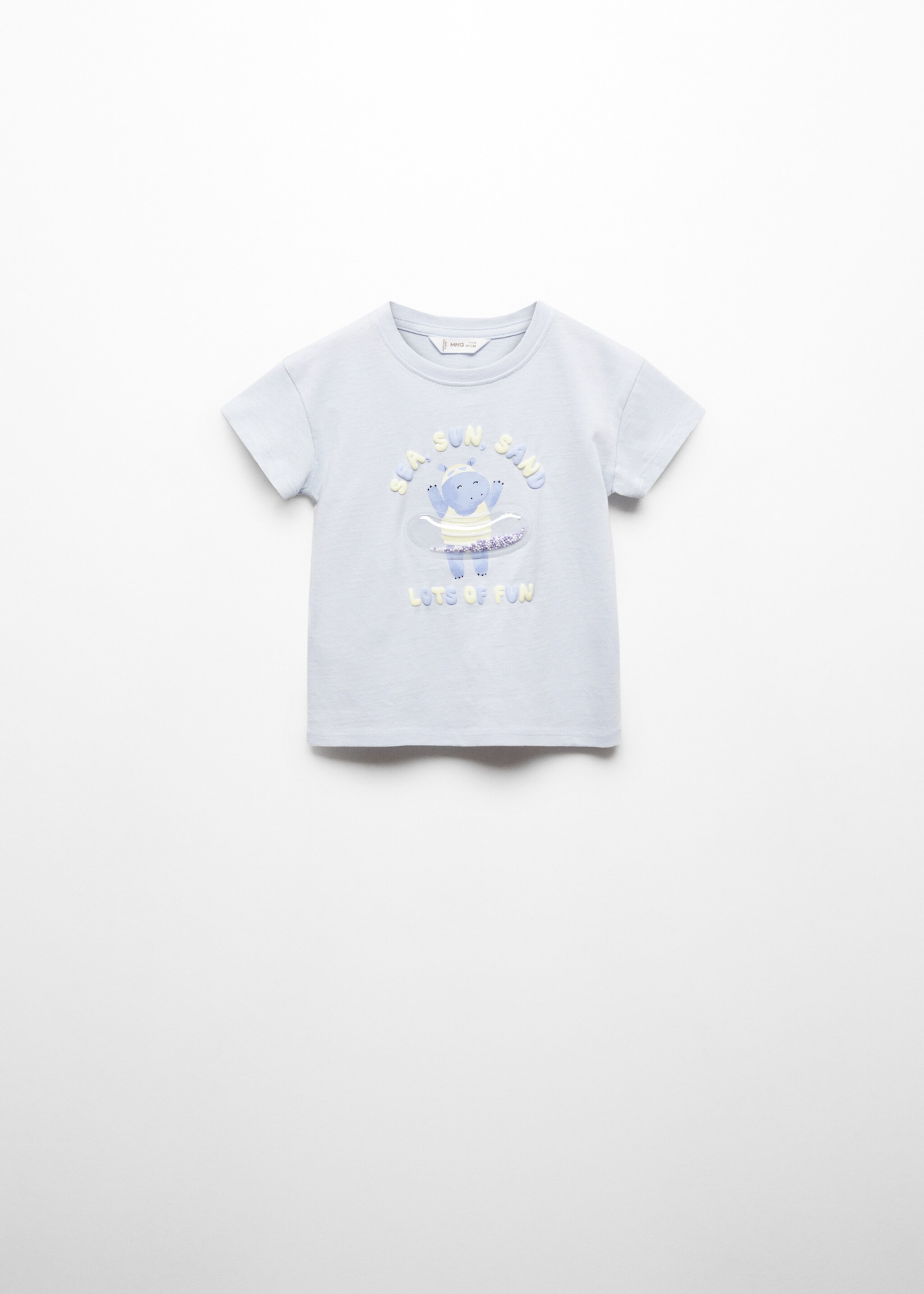 T-shirt imprimé détails relief - Article sans modèle