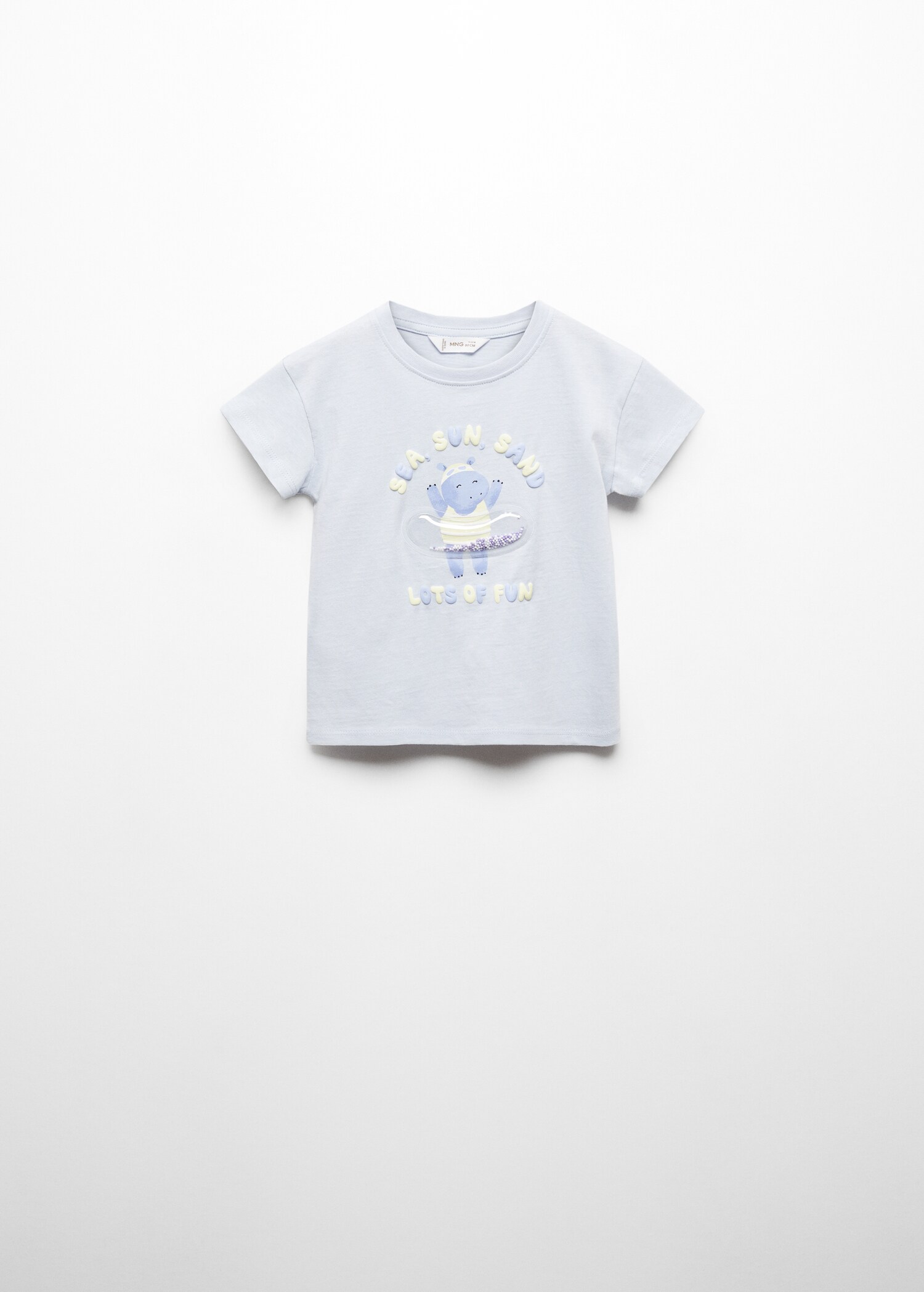 Embossed details printed t-shirt - Article without model
