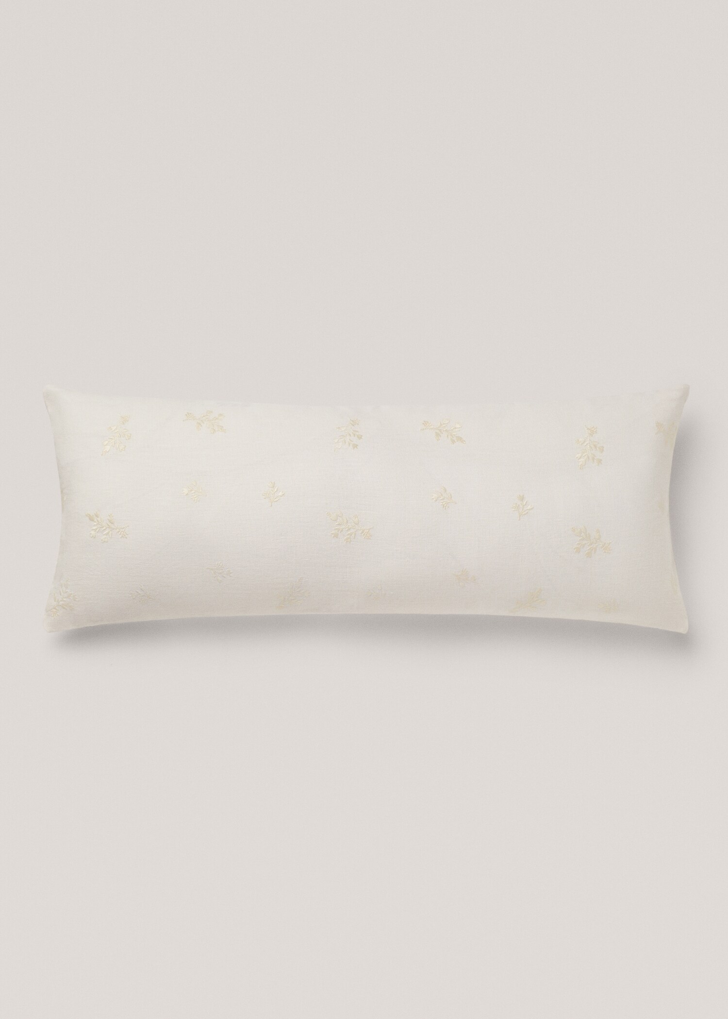 Kuddfodral 100% linne broderade blommor 35x90 cm - Artikel utan modell