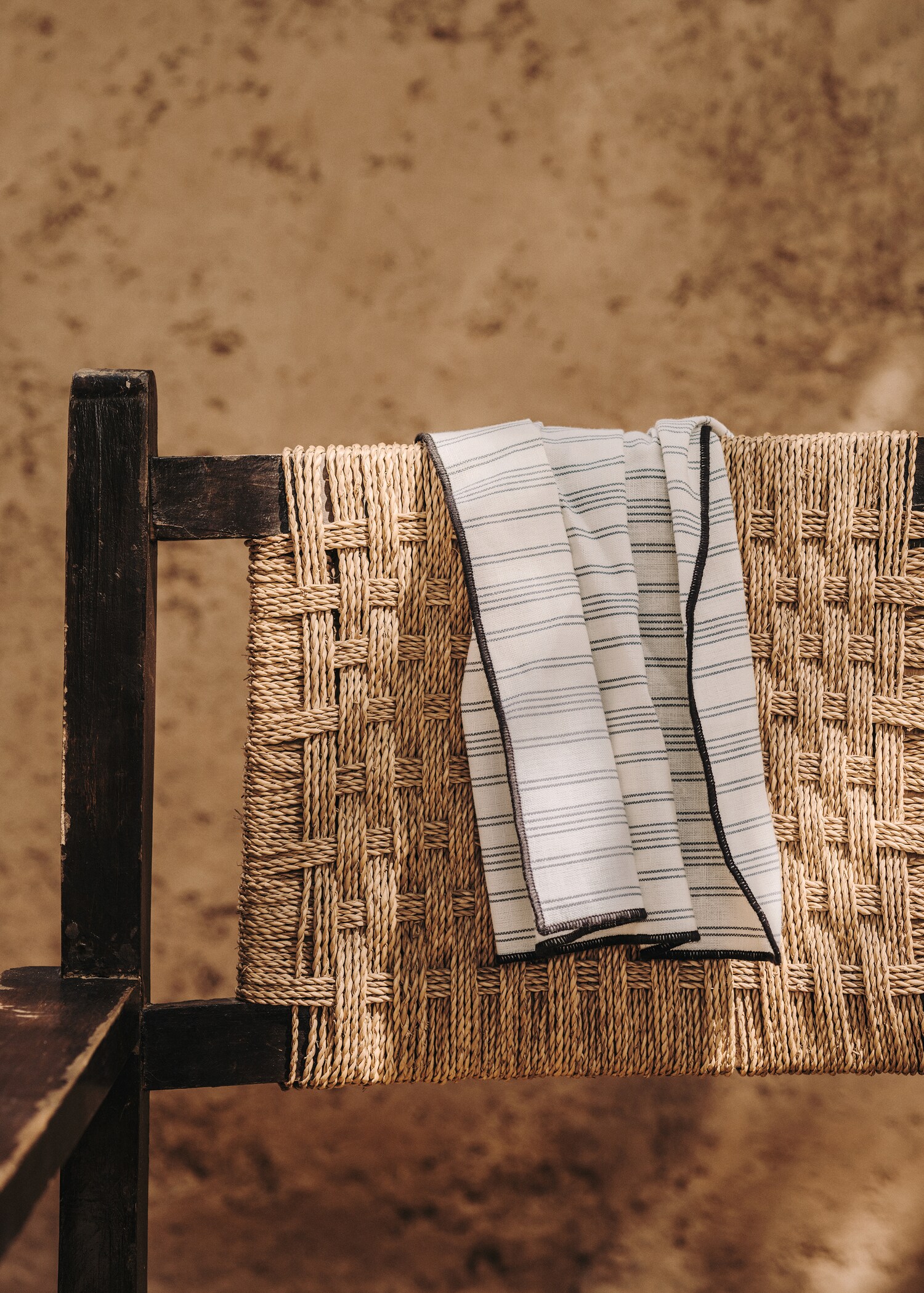 Serviette de table lin coton liseré contrastant - Détail de l'article 6