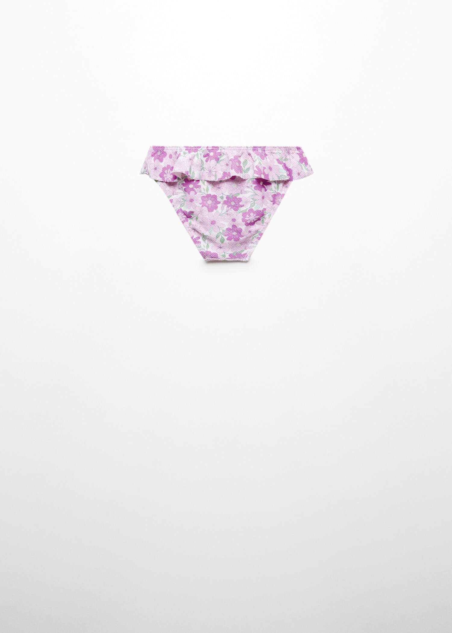 Geblümter Bikini-Slip mit Rüschen - Rückseite des Artikels