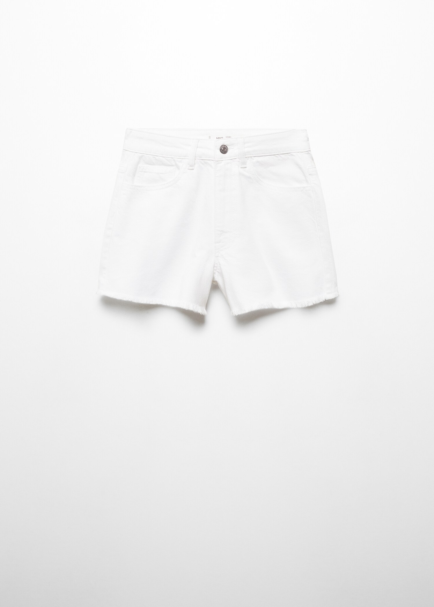 Medium-waist denim shorts - Article without model