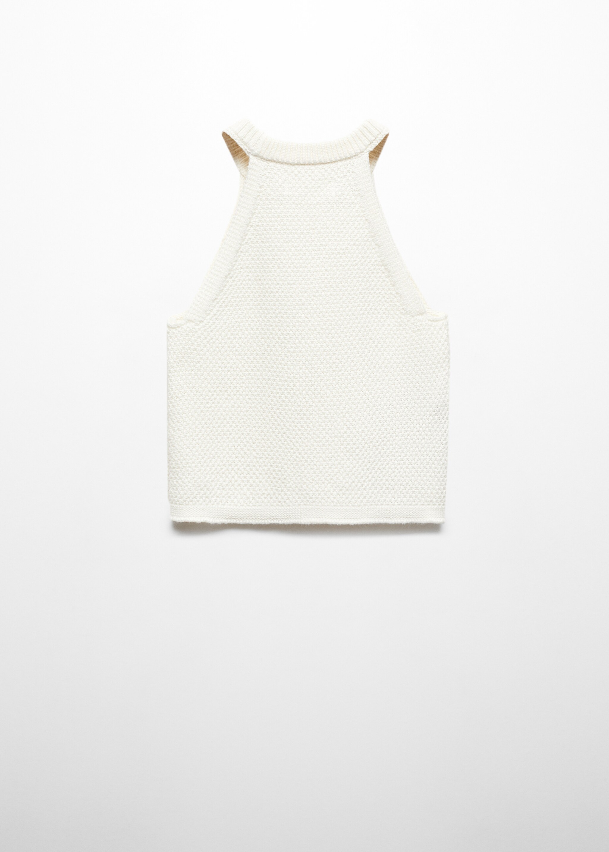 Top punto algodón - Reverso del artículo, Crudo. Ref: 67056026-00.