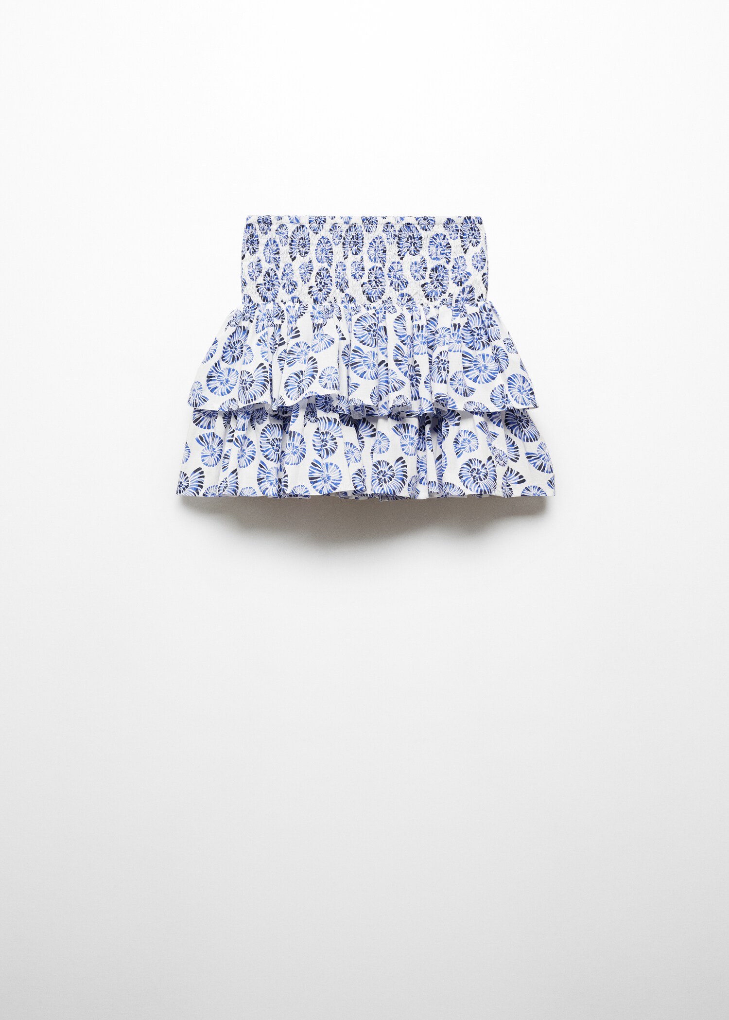 Gathered skirt with ruffles - Reverse of the article