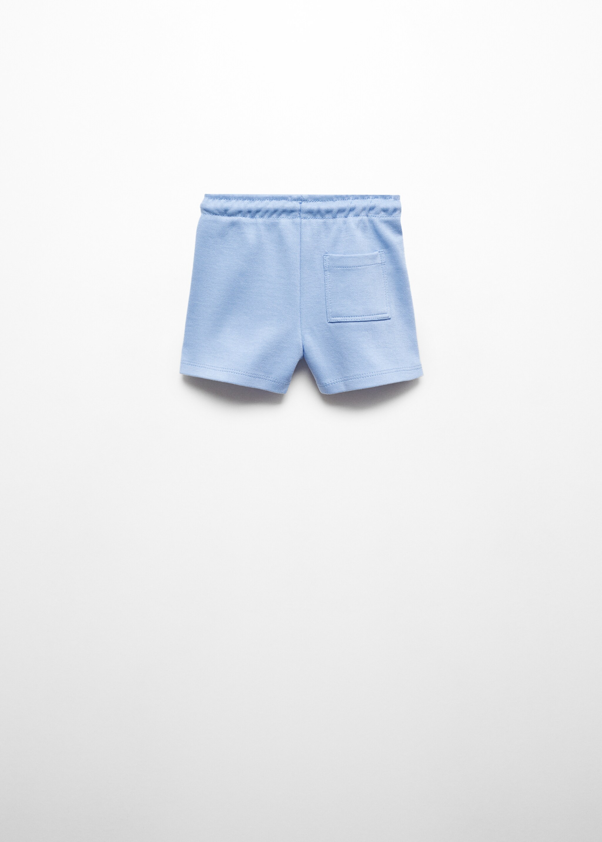 Cotton shorts with elastic waist - Reverse of the article, Sky Blue. Ref: 67056038-00.