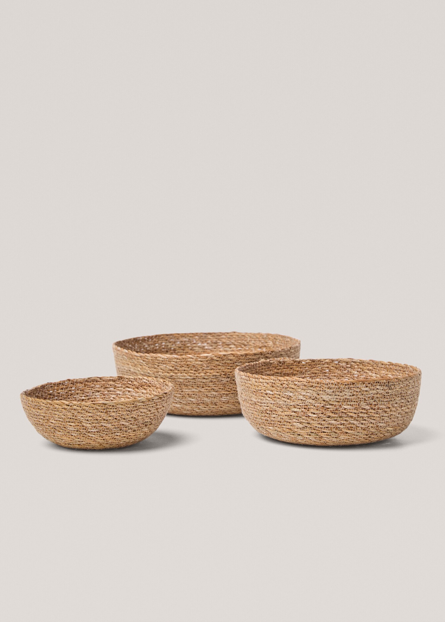 Cesta redonda fibras naturales 30x10cm - Detalle del artículo 3