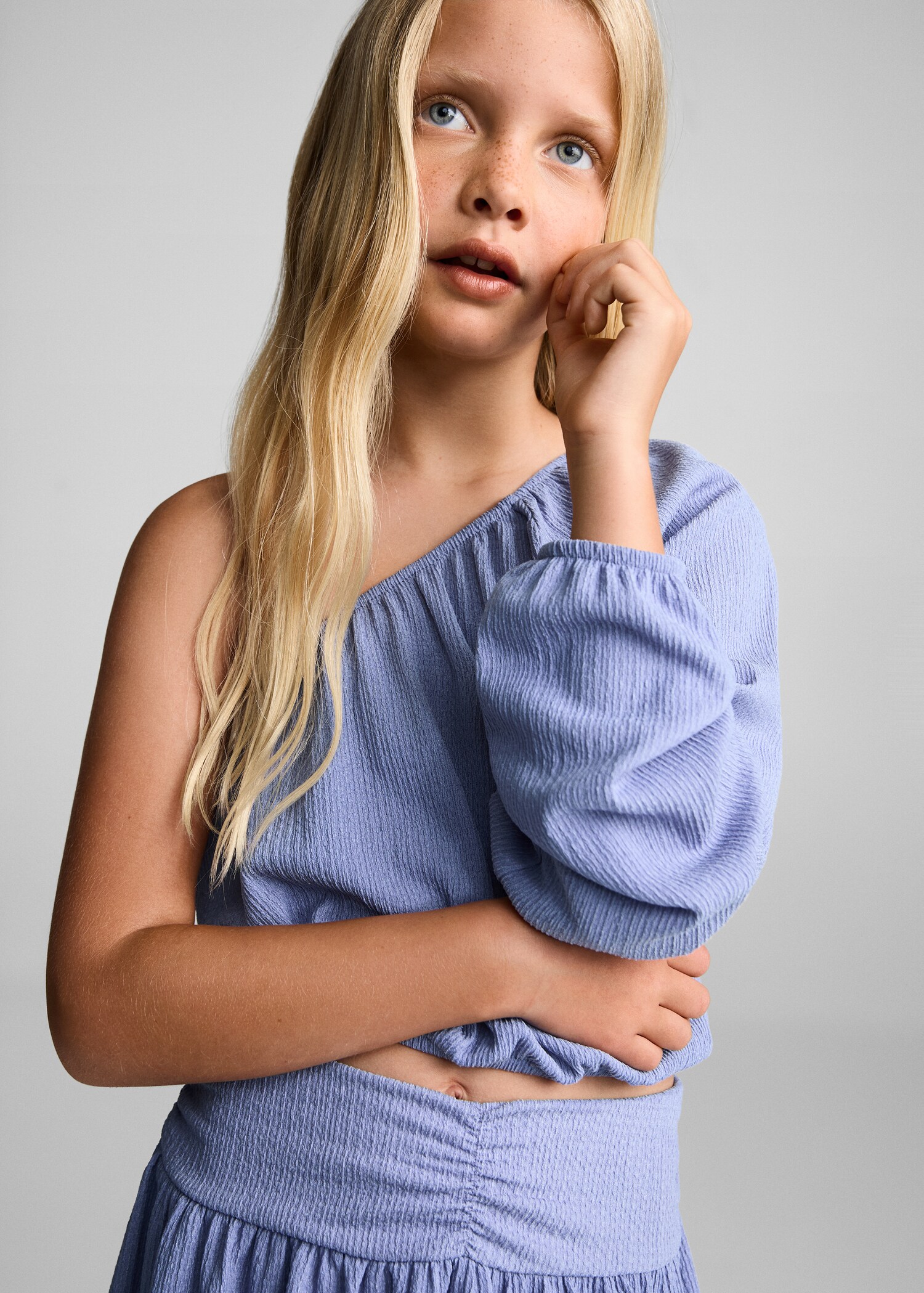 Textured asymmetrical t-shirt - Medium plane