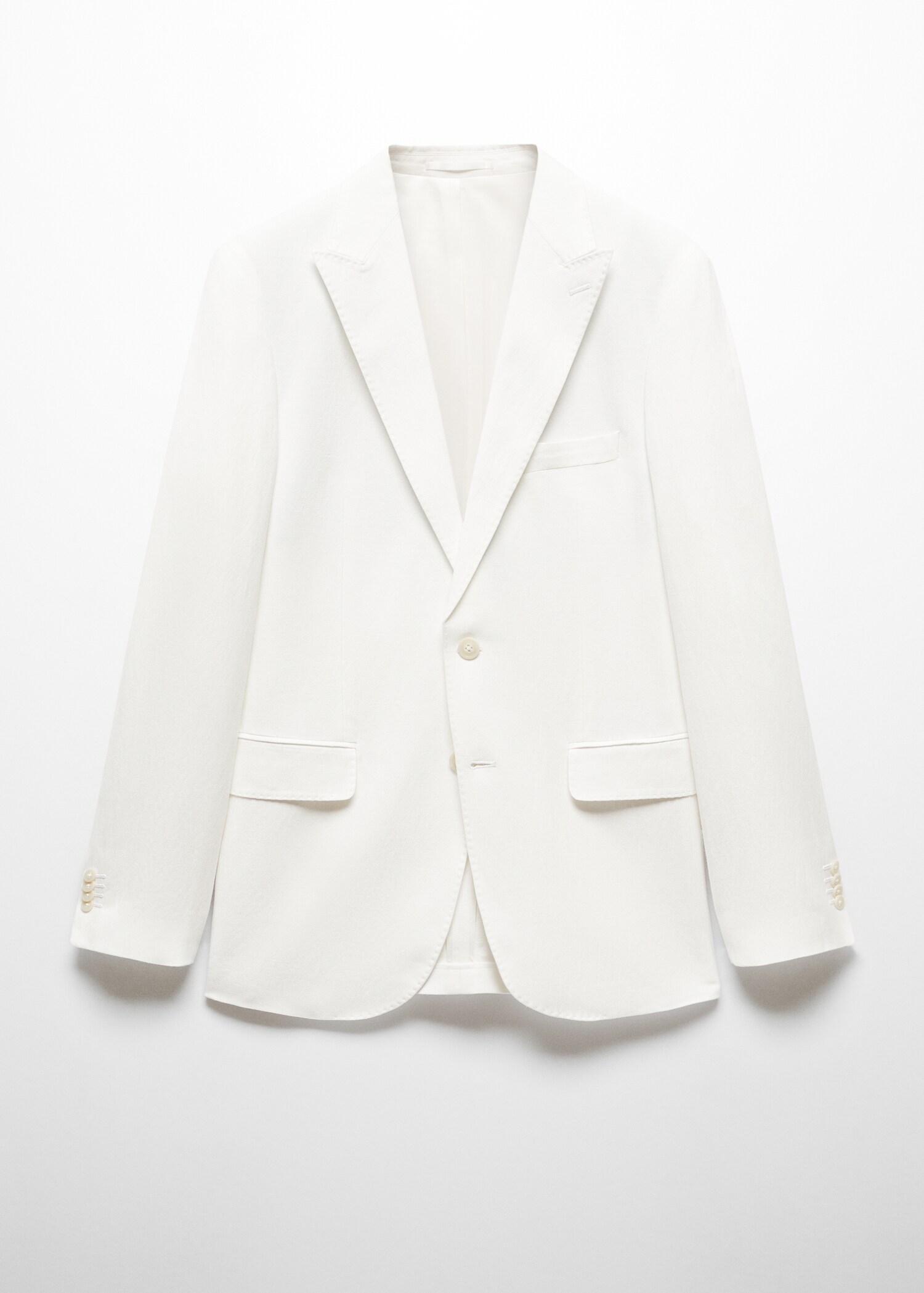 Slim-fit linen and cotton suit jacket - Article without model