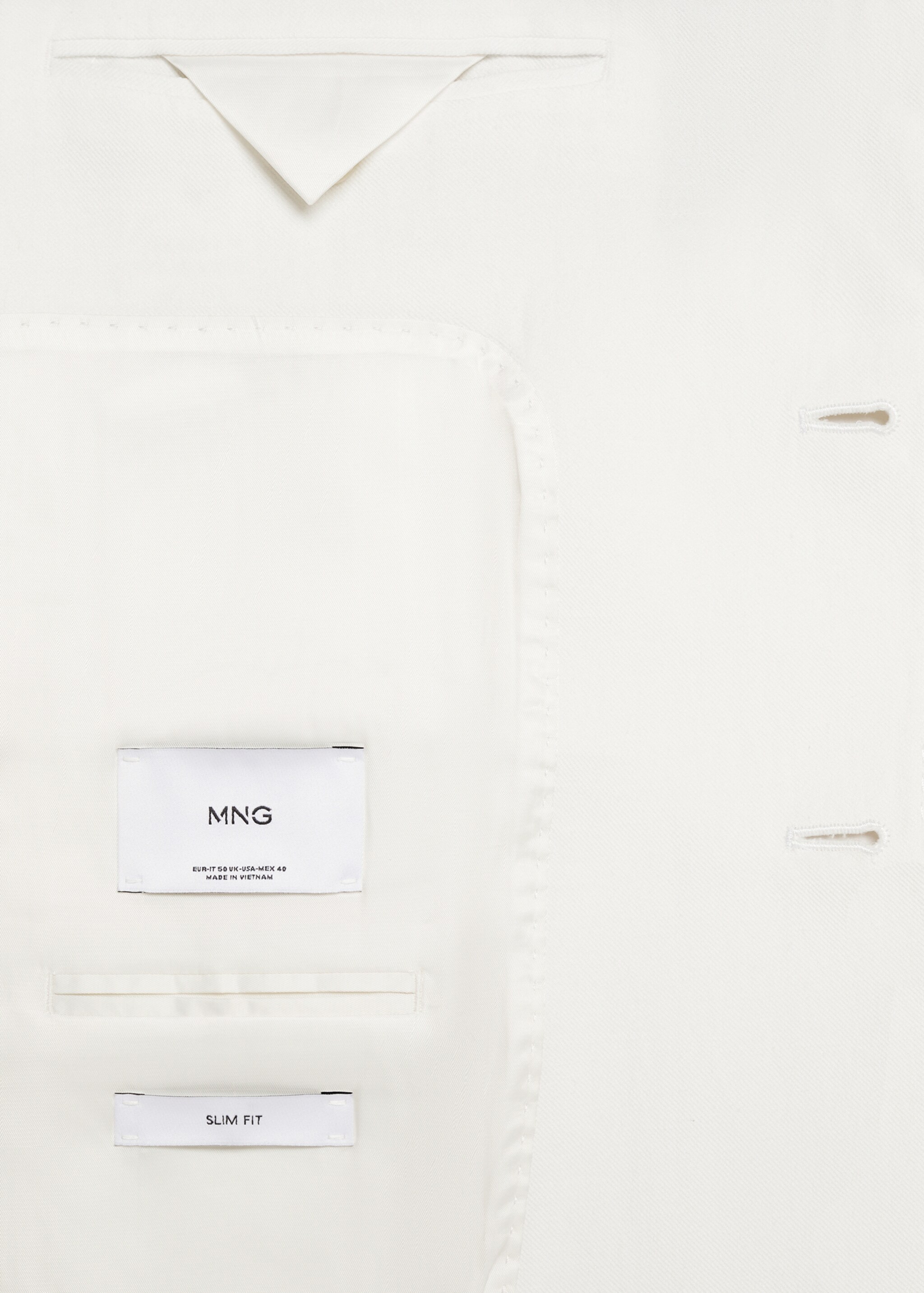 Slim-fit linen and cotton suit jacket - Details of the article 8