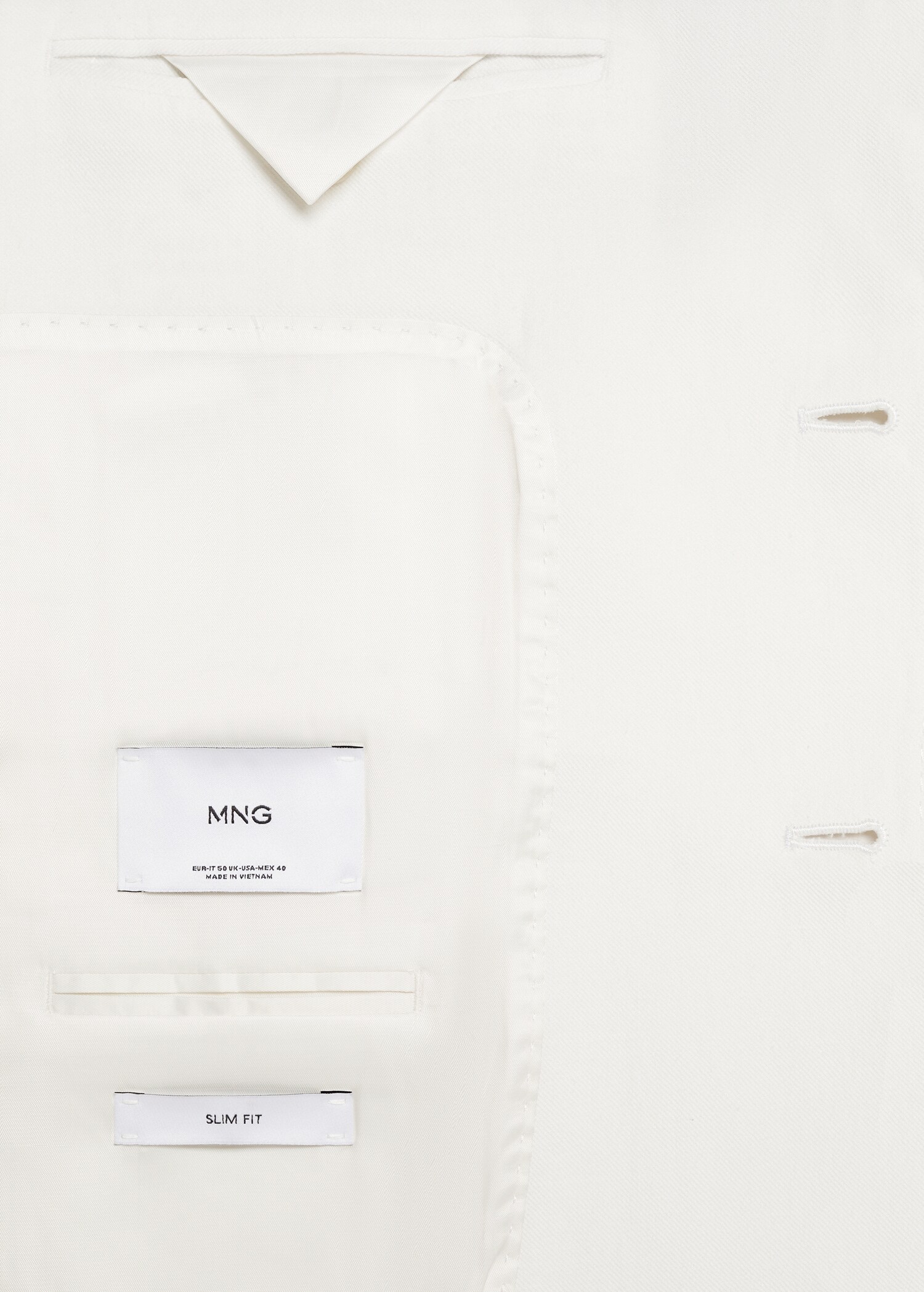 Slim-fit linen and cotton suit jacket - Details of the article 8