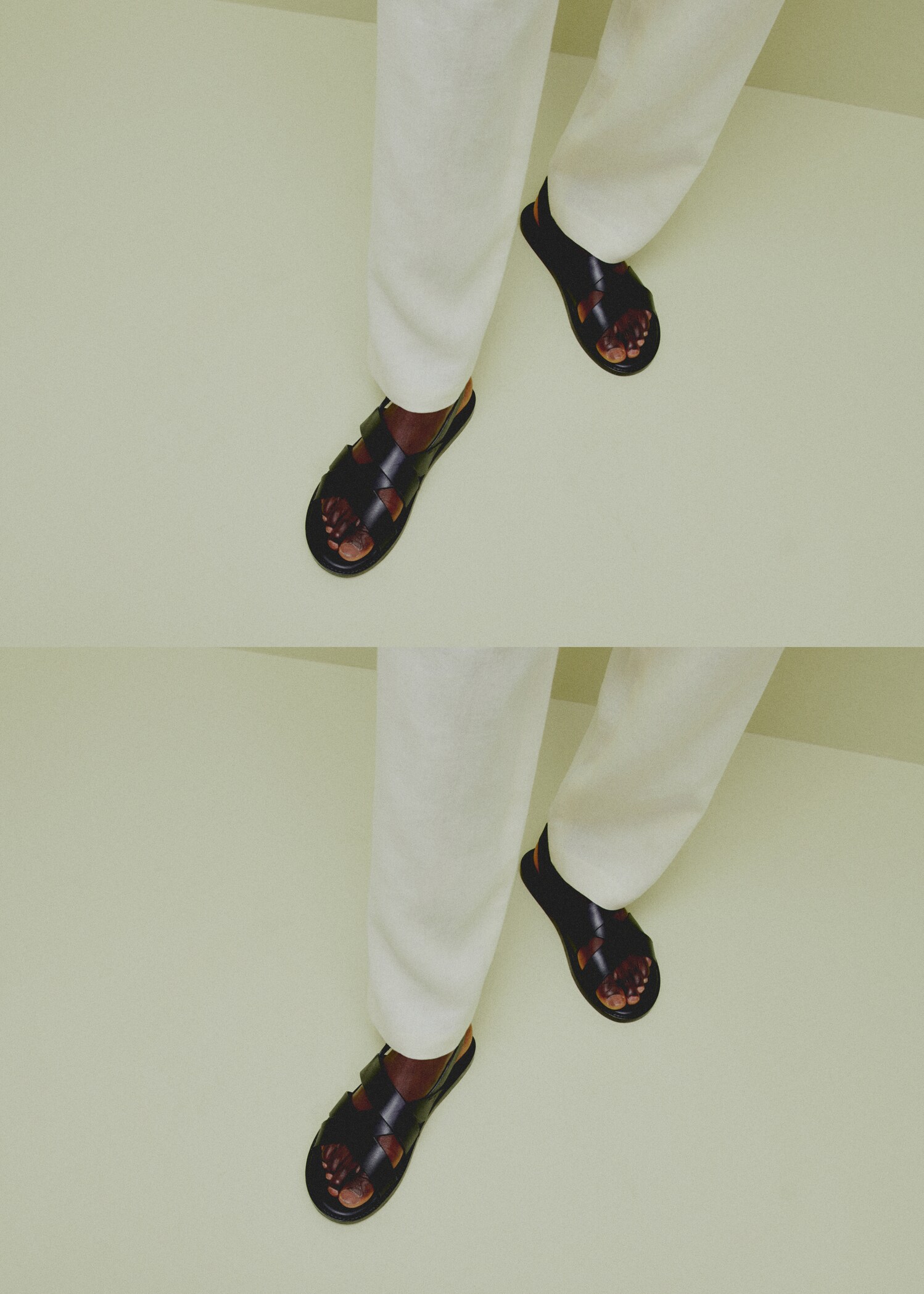 100% leather crossed strap sandal - Details of the article 7