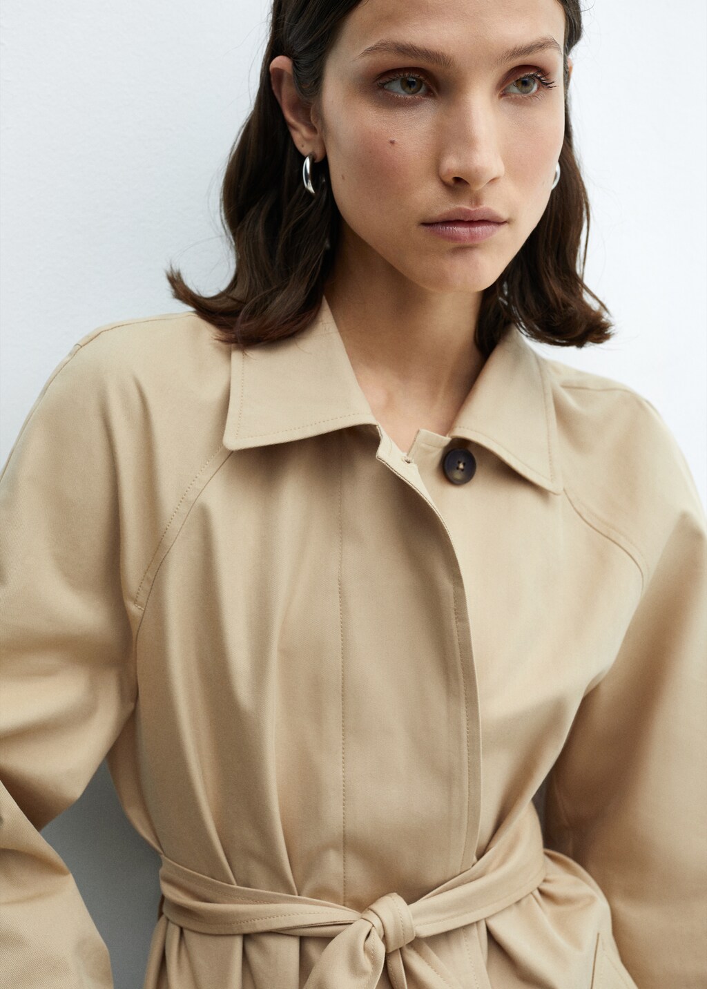【送料&関税込】Golden  Cotton Trench Women_s_Belted_Cotton-