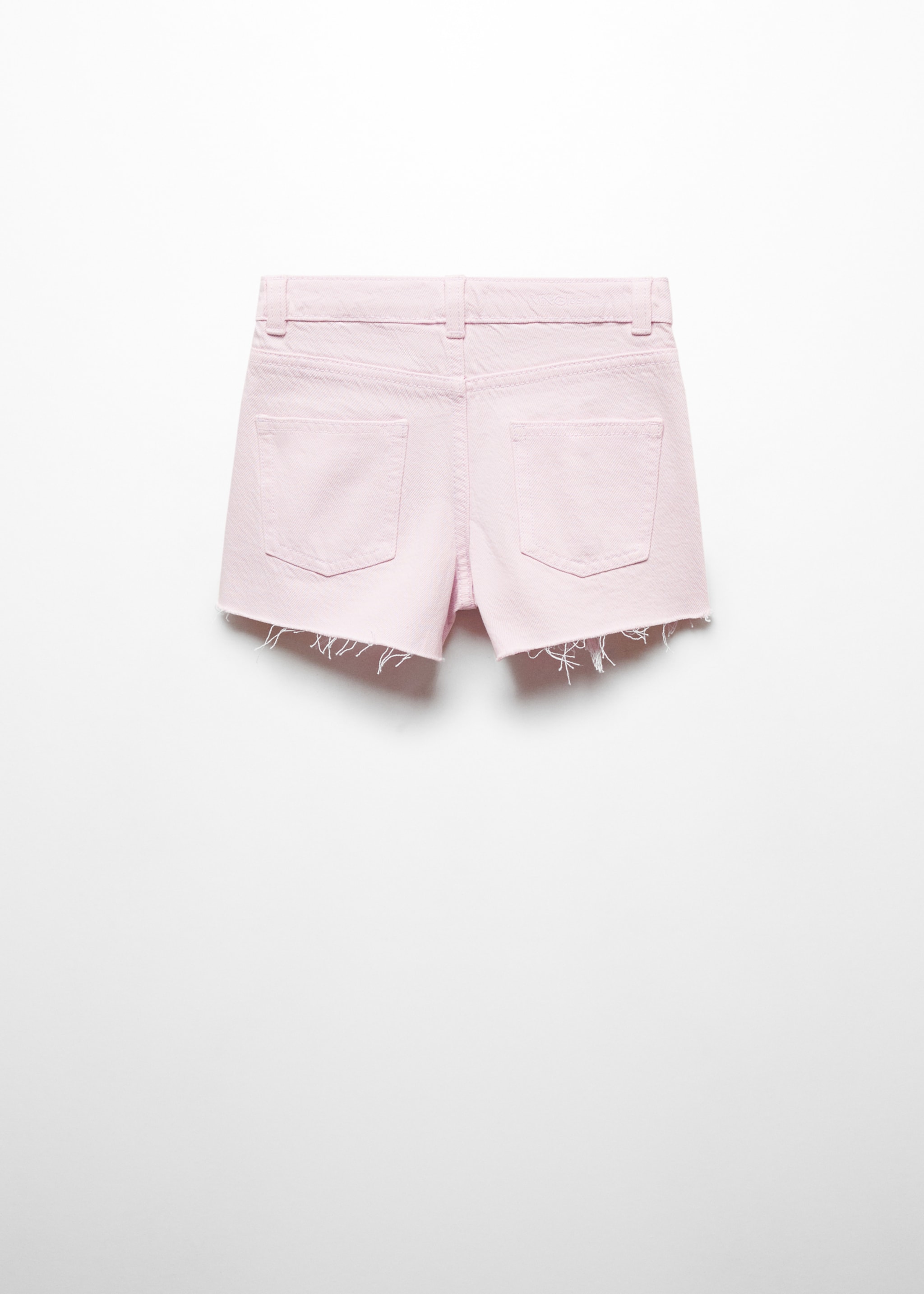 Decorative ripped denim shorts - Reverse of the article