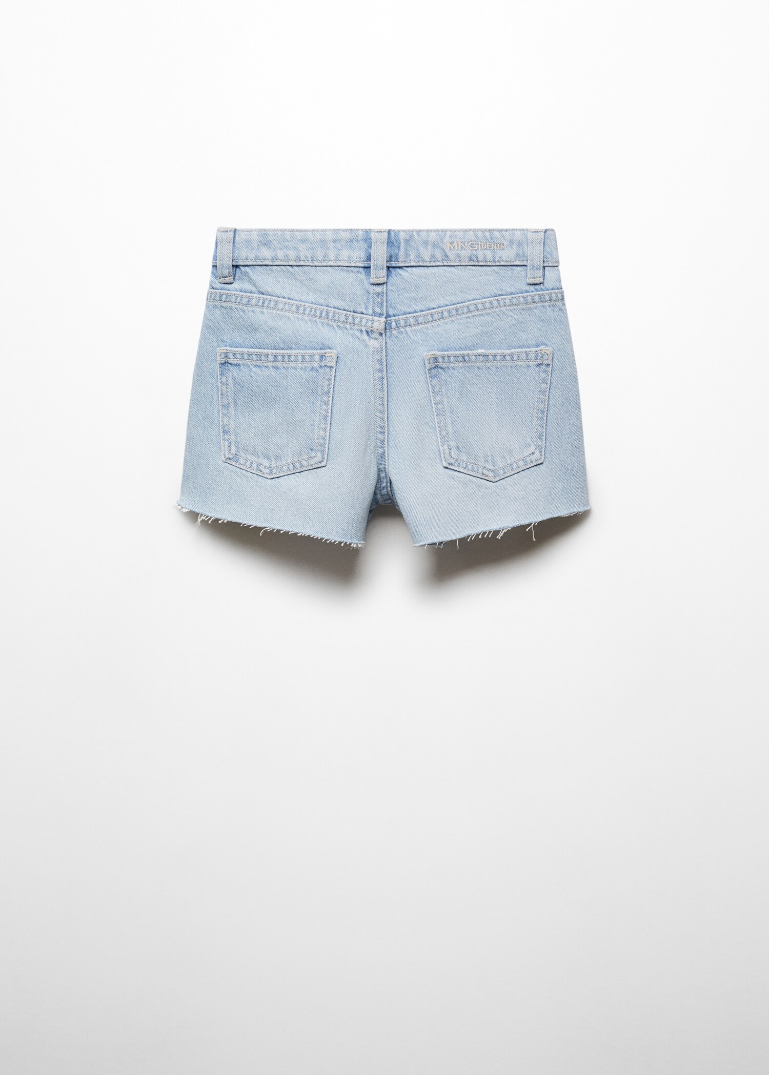 Jeansshorts mit Zierrissen - Rückseite des Artikels