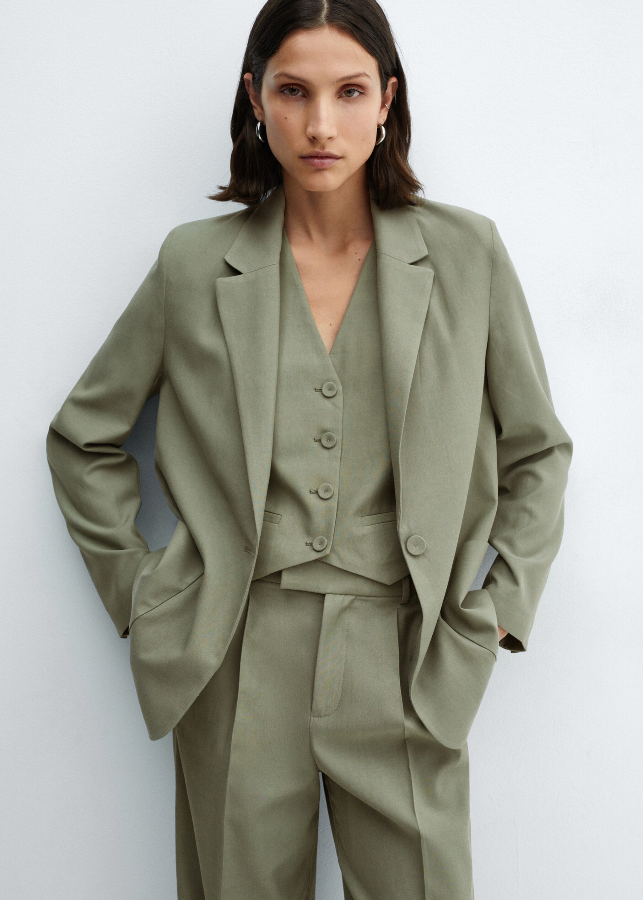 Anzugblazer mit Taschen - Mittlere Ansicht