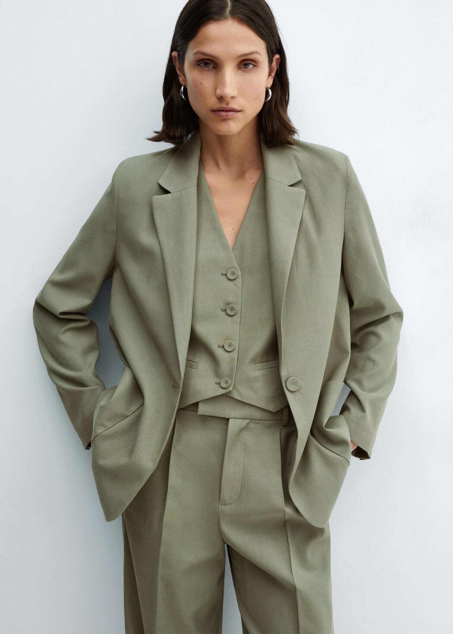 Anzugblazer mit Taschen - Mittlere Ansicht