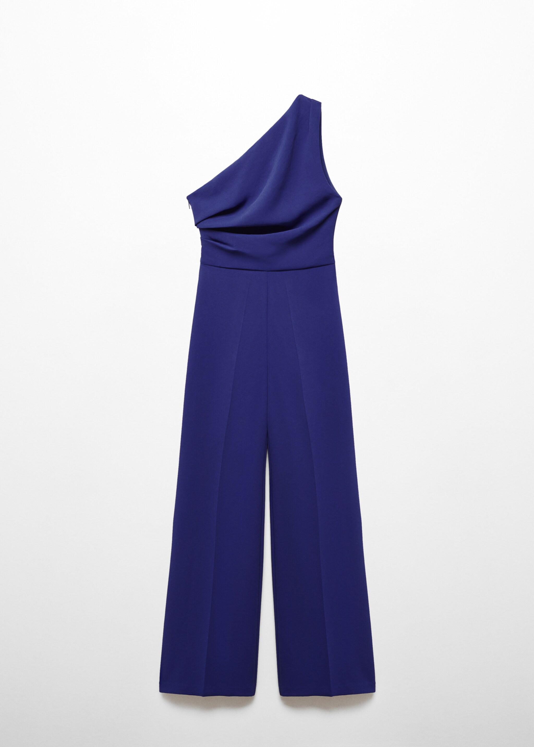 Asymmetric long jumpsuit - Article without model, Blue. Ref: 67056335-00.