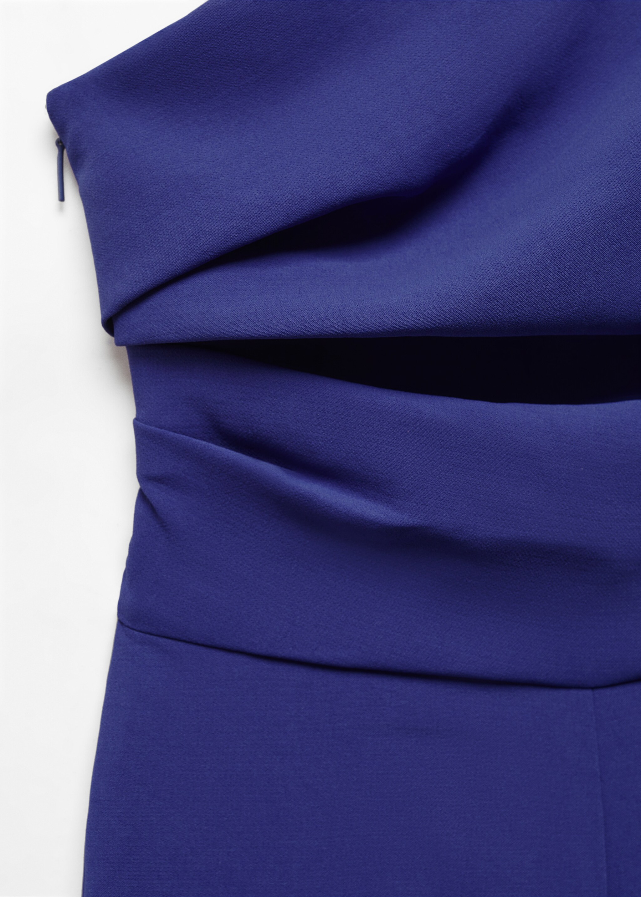 Asymmetric long jumpsuit - Details of the article 8, Blue. Ref: 67056335-00.