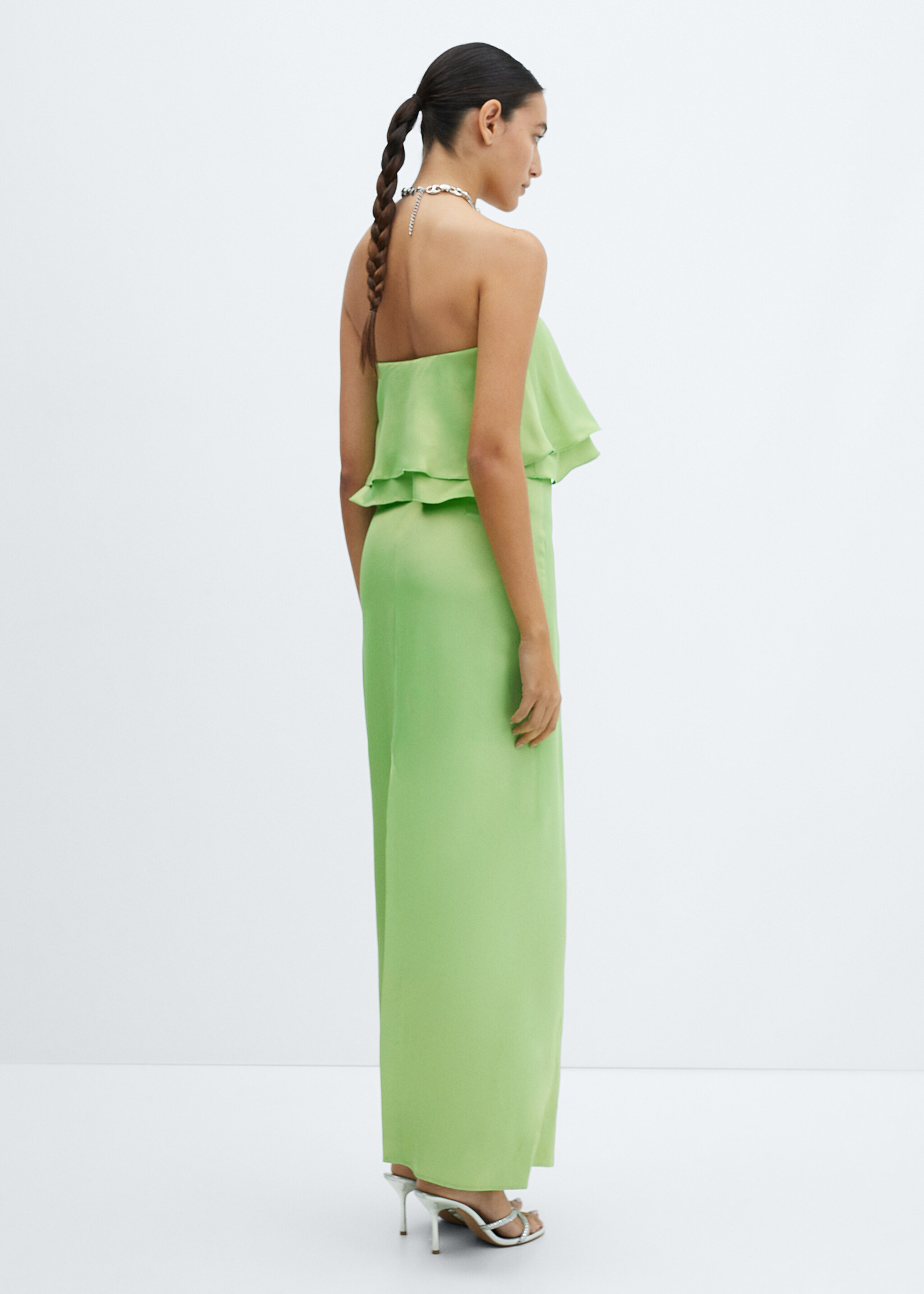 Strapless dress with ruffles - Reverse of the article