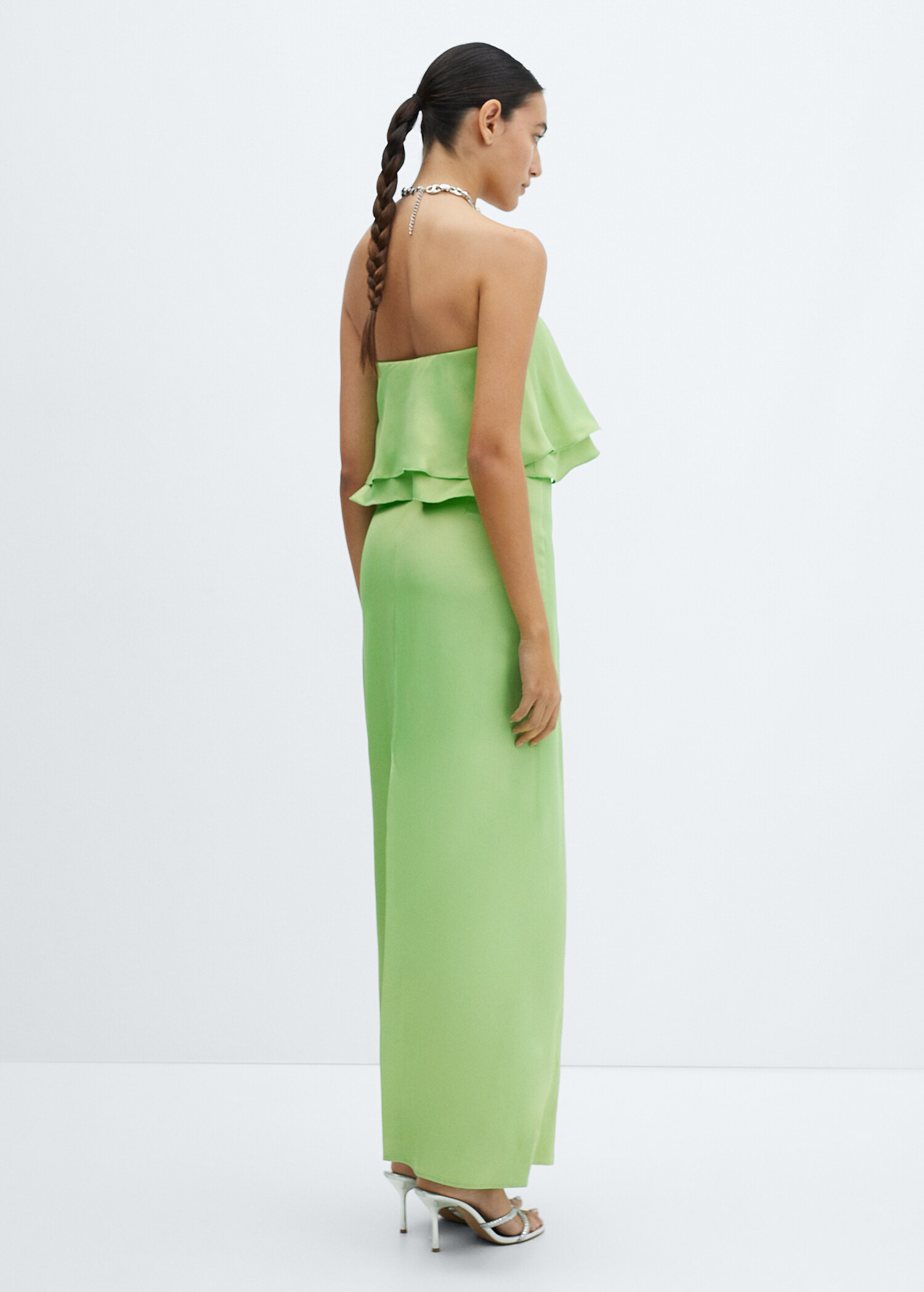 Strapless dress with ruffles - Reverse of the article